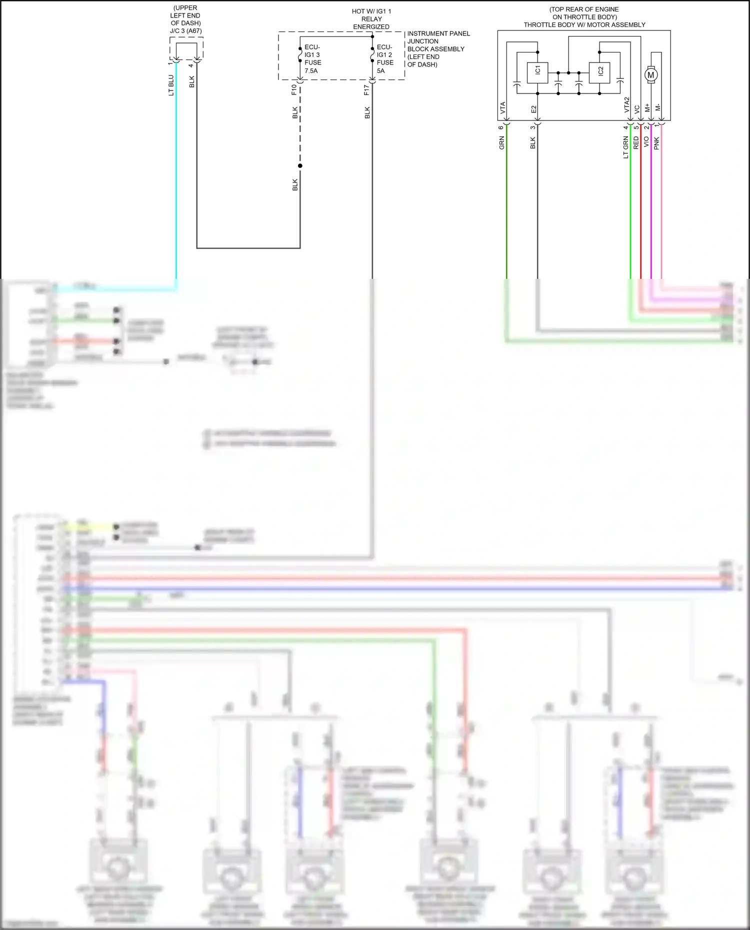 Wiring diagram lt blu for Lexus ES XV70 (2018-2021) (55 of 94)