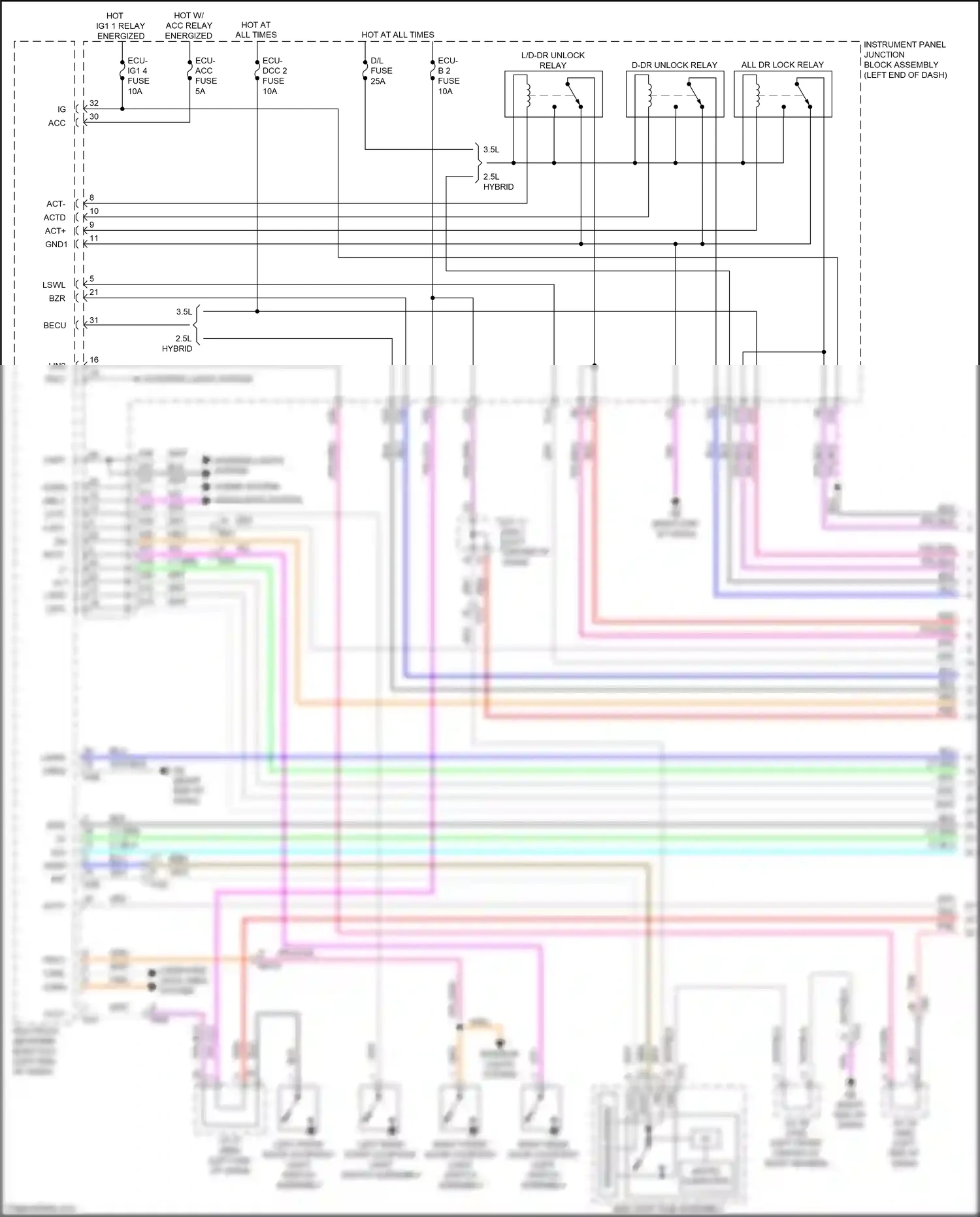 Wiring diagram micro computer for Lexus ES XV70 (2018-2021) (1 of 2)
