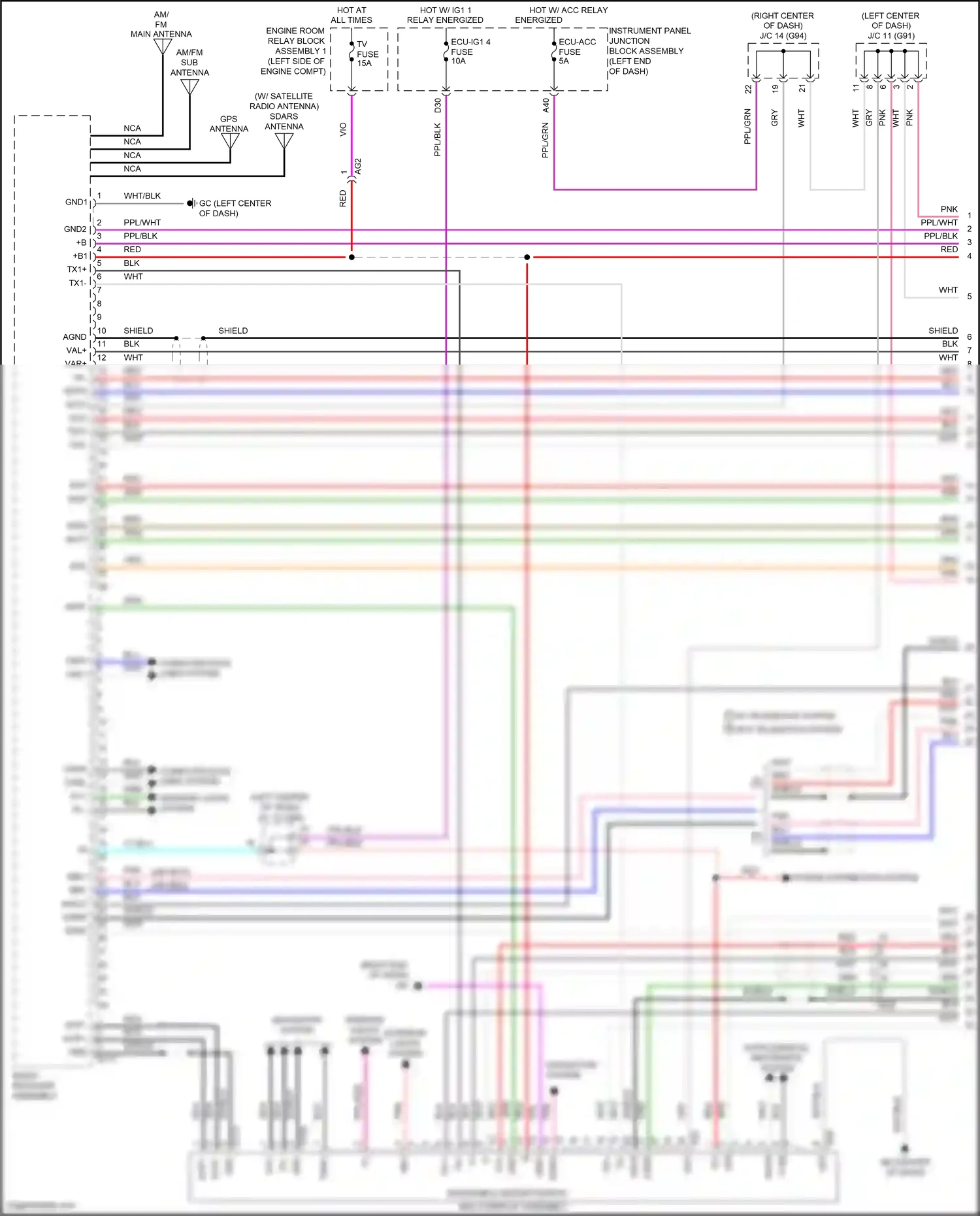 Wiring diagram nca for Lexus ES XV70 (2018-2021) (17 of 23)