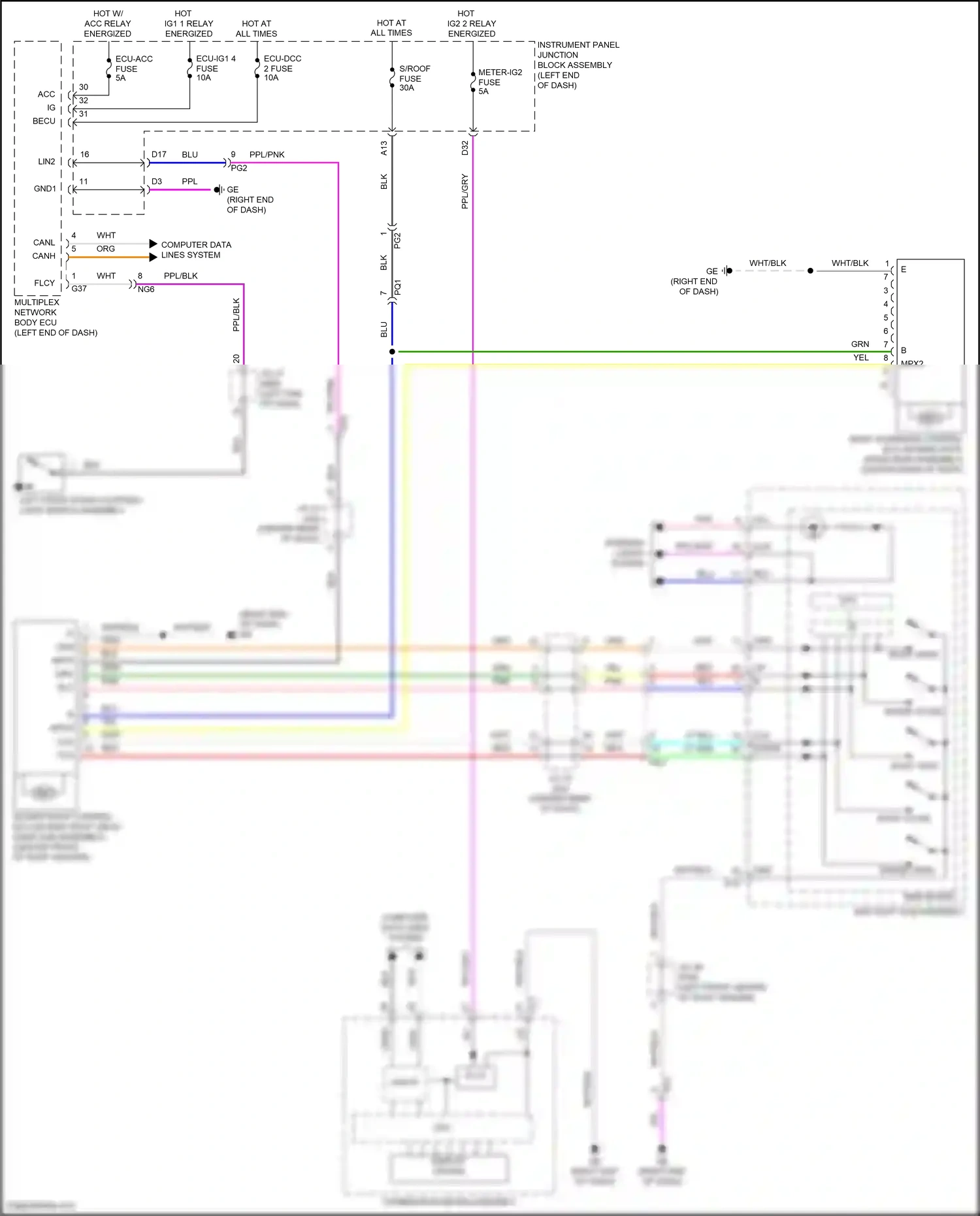 Wiring diagram pnk for Lexus ES XV70 (2018-2021) (77 of 120)