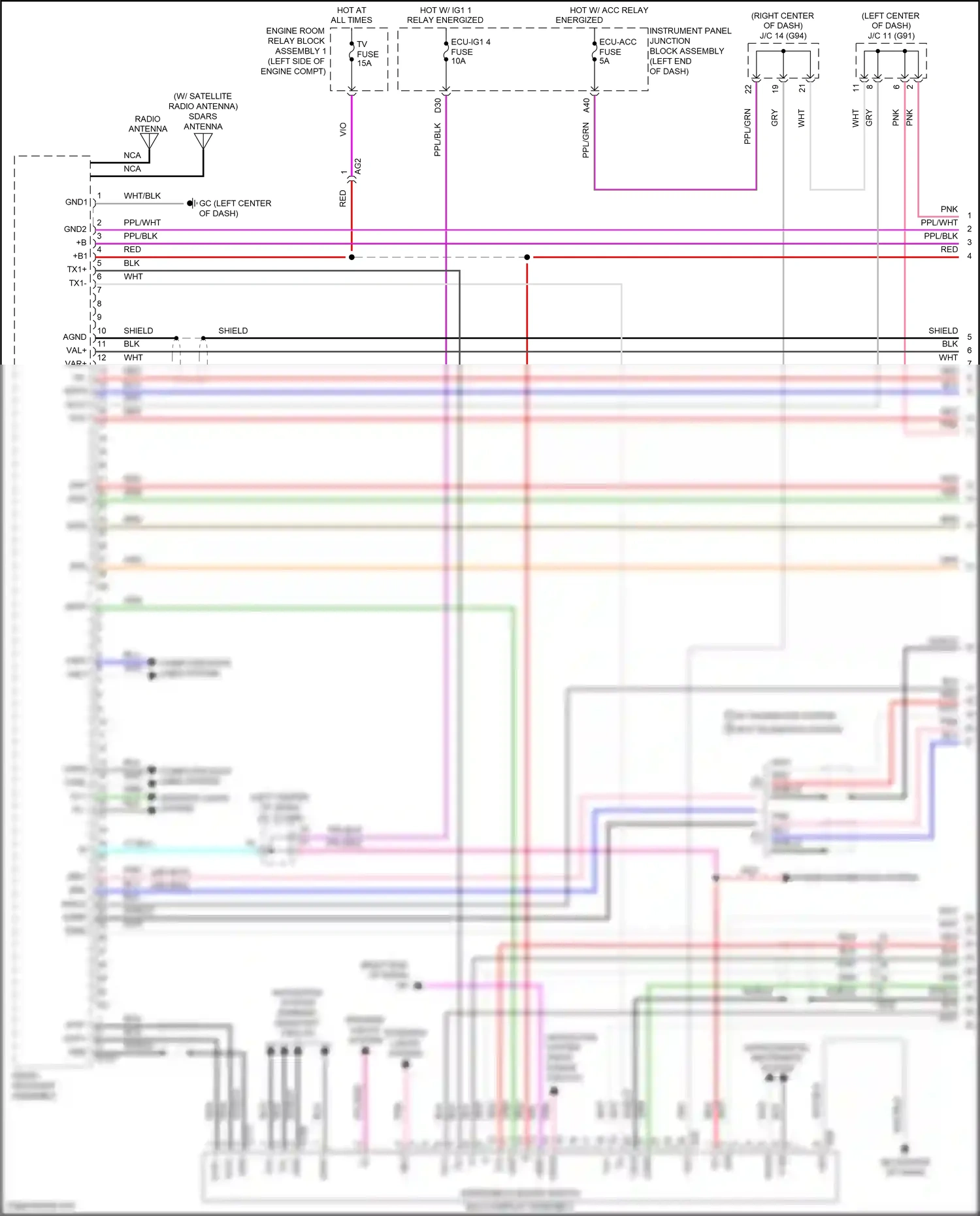 Wiring diagram ppl/grn for Lexus ES XV70 (2018-2021) (24 of 45)