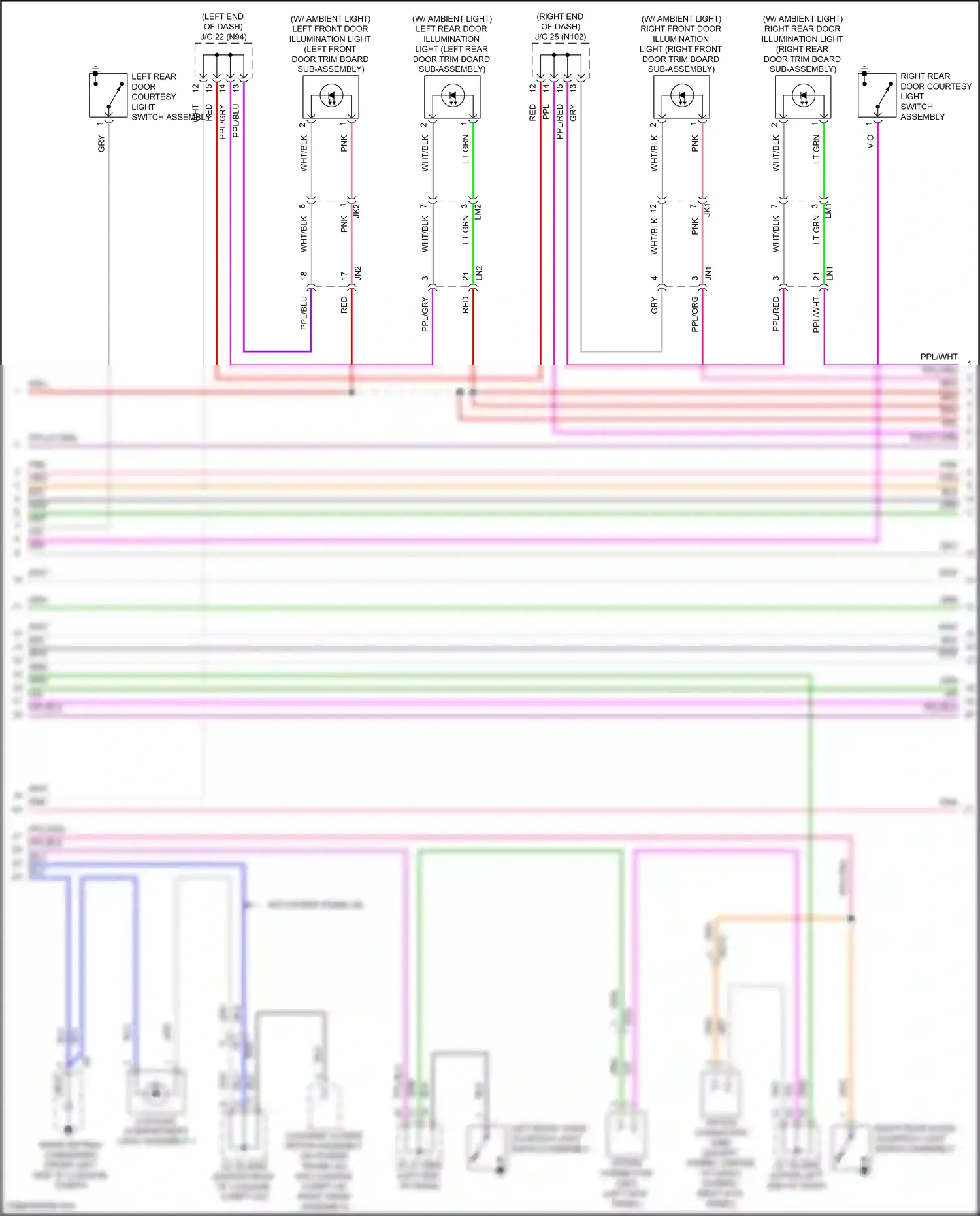 Wiring diagram ppl/lt grn for Lexus ES XV70 (2018-2021) (4 of 16)