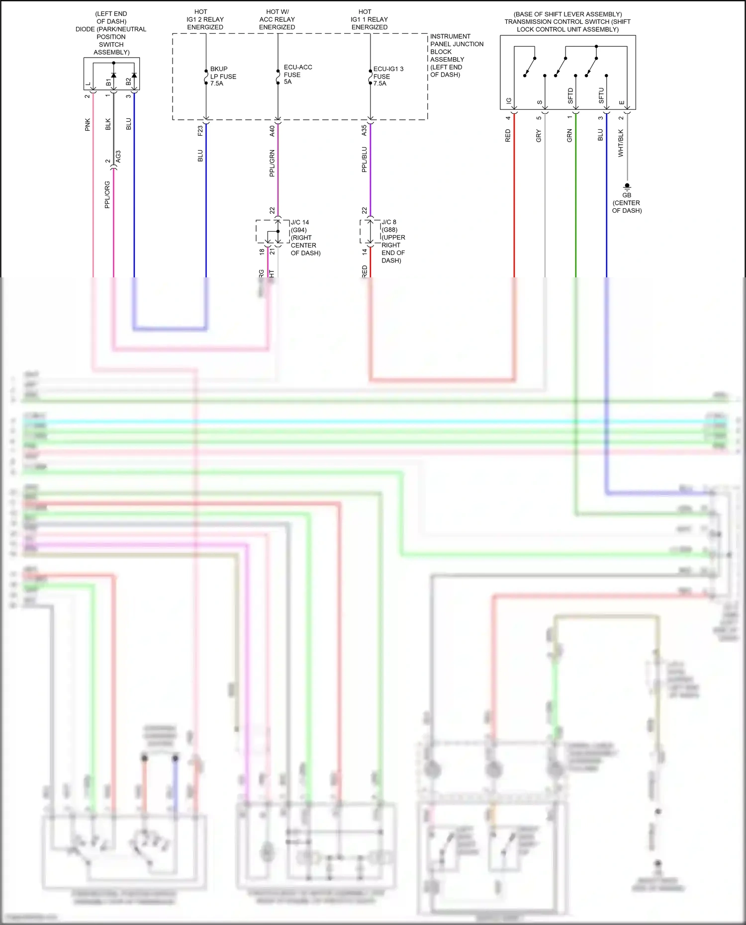 Wiring diagram ppl/org for Lexus ES XV70 (2018-2021) (20 of 26)