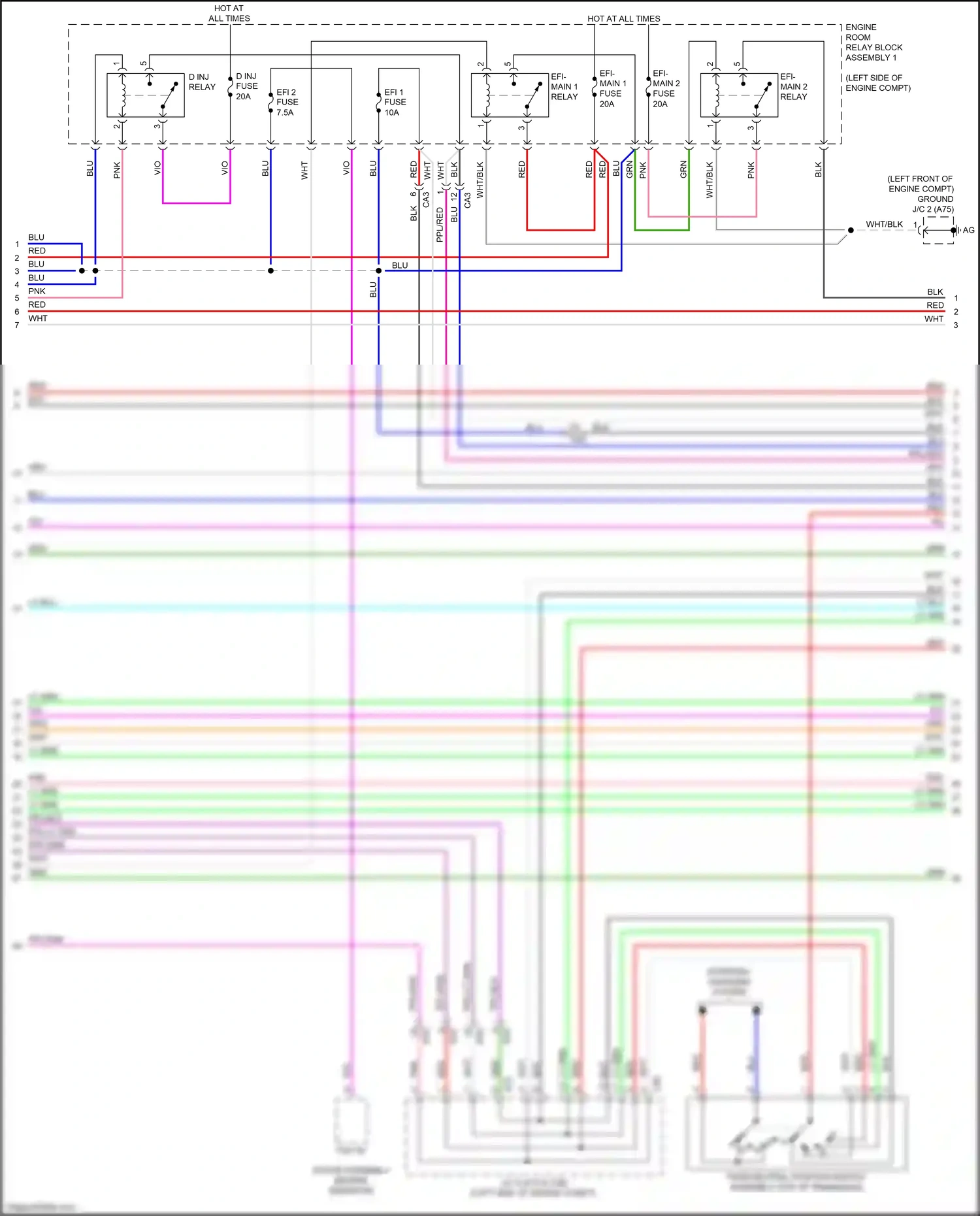 Wiring diagram ppl/pnk for Lexus ES XV70 (2018-2021) (8 of 8)