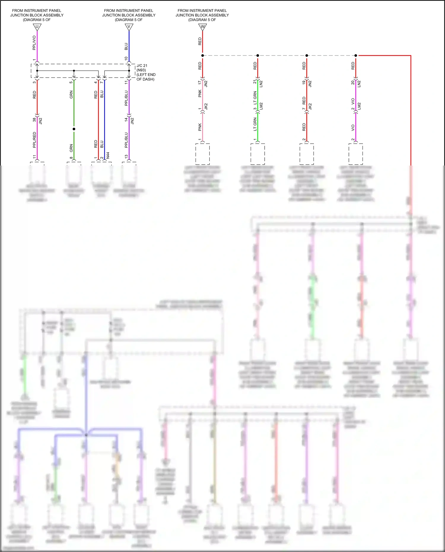 Wiring diagram ppl/red for Lexus ES XV70 (2018-2021) (15 of 47)