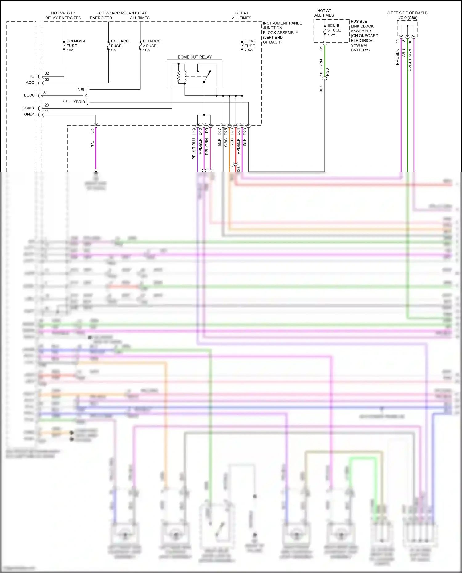 Wiring diagram red for Lexus ES XV70 (2018-2021) (31 of 139)