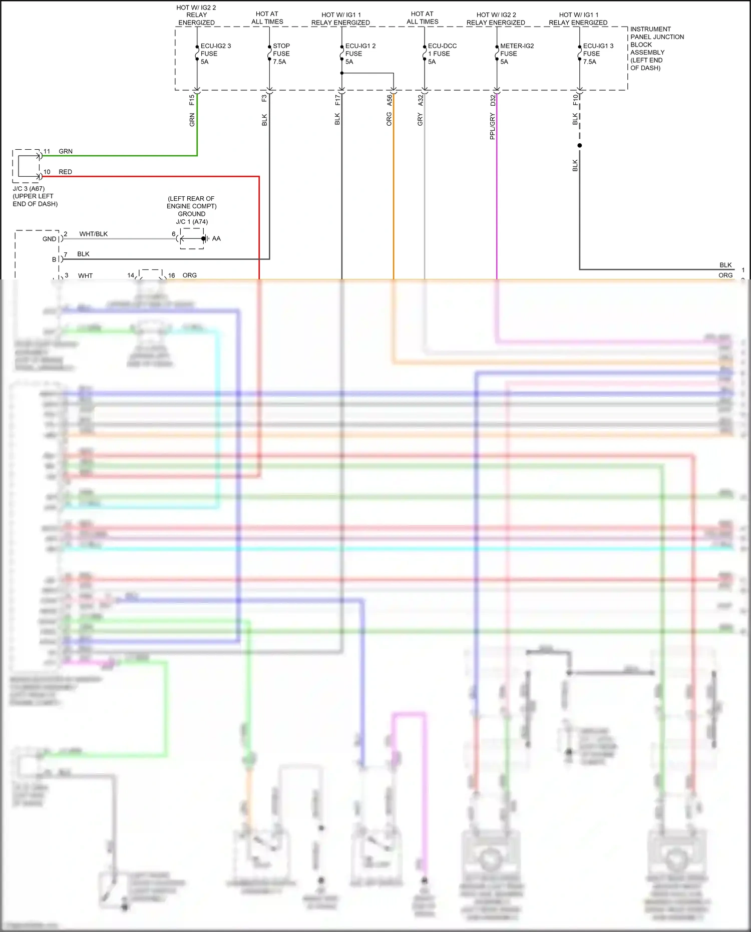 Wiring diagram relay energized for Lexus ES XV70 (2018-2021) (17 of 56)