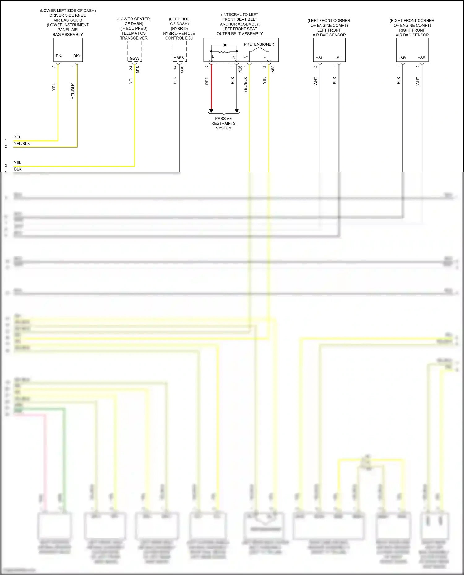 Wiring diagram sr- for Lexus ES XV70 (2018-2021) (2 of 2)