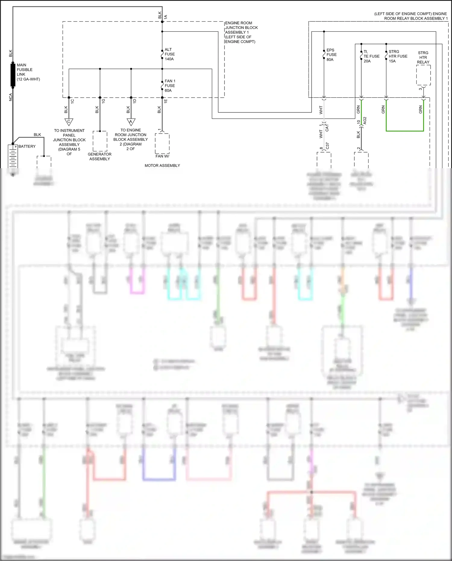 Wiring diagram st relay for Lexus ES XV70 (2018-2021) (2 of 3)