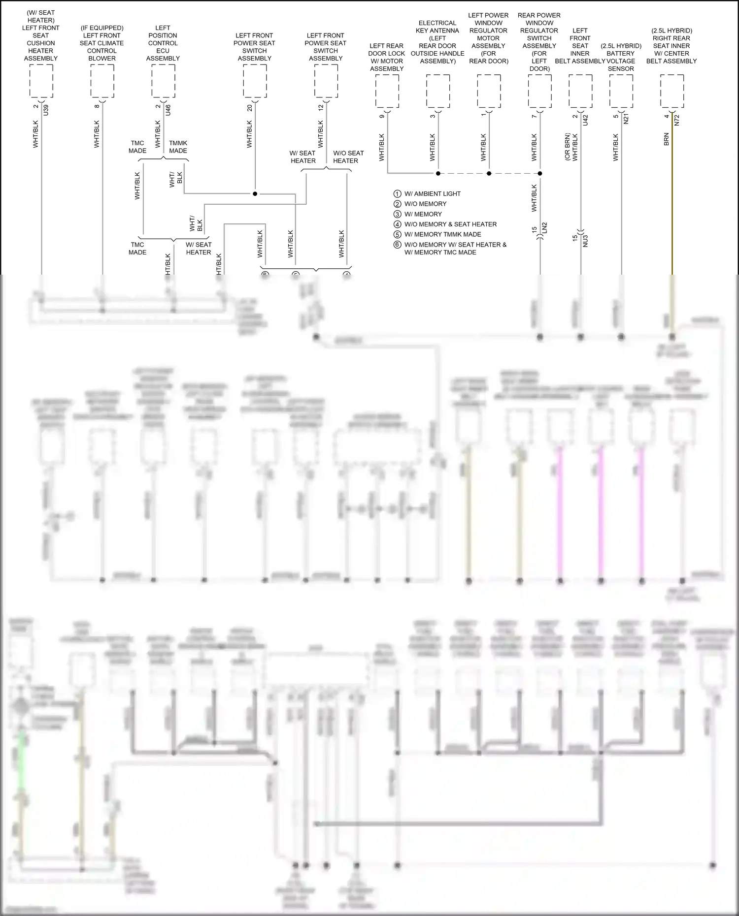 Wiring diagram steering column) for Lexus ES XV70 (2018-2021) (15 of 32)