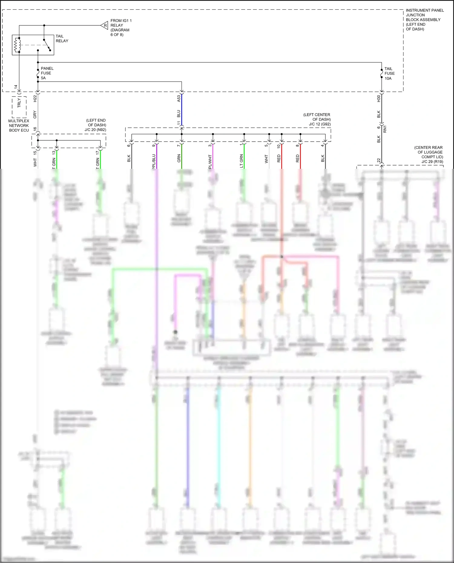 Wiring diagram trip switch for Lexus ES XV70 (2018-2021) (3 of 3)