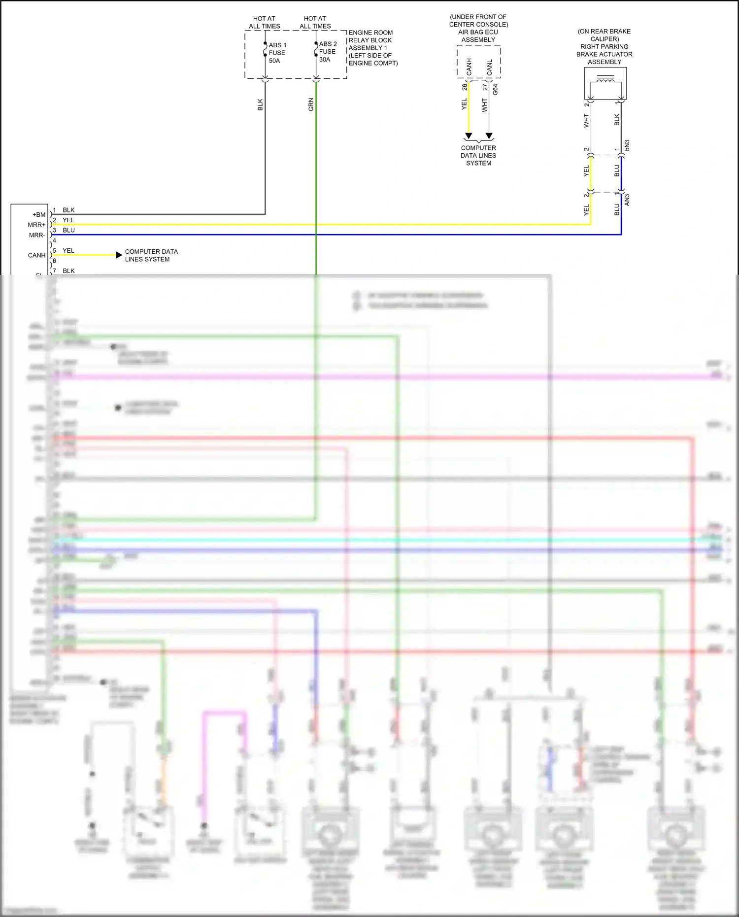 Wiring diagram vsc off for Lexus ES XV70 (2018-2021) (1 of 2)