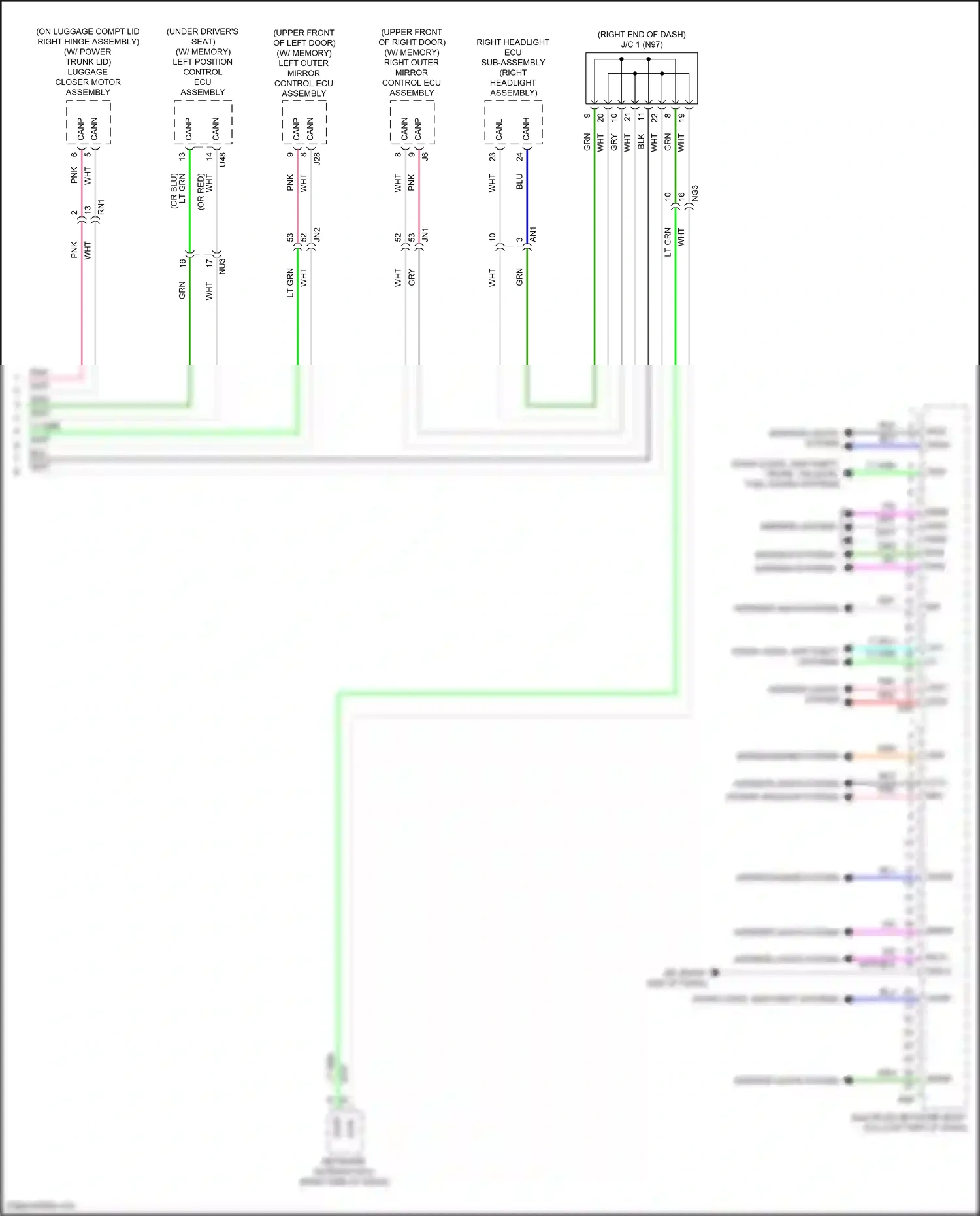 Wiring diagram wht for Lexus ES XV70 (2018-2021) (113 of 147)
