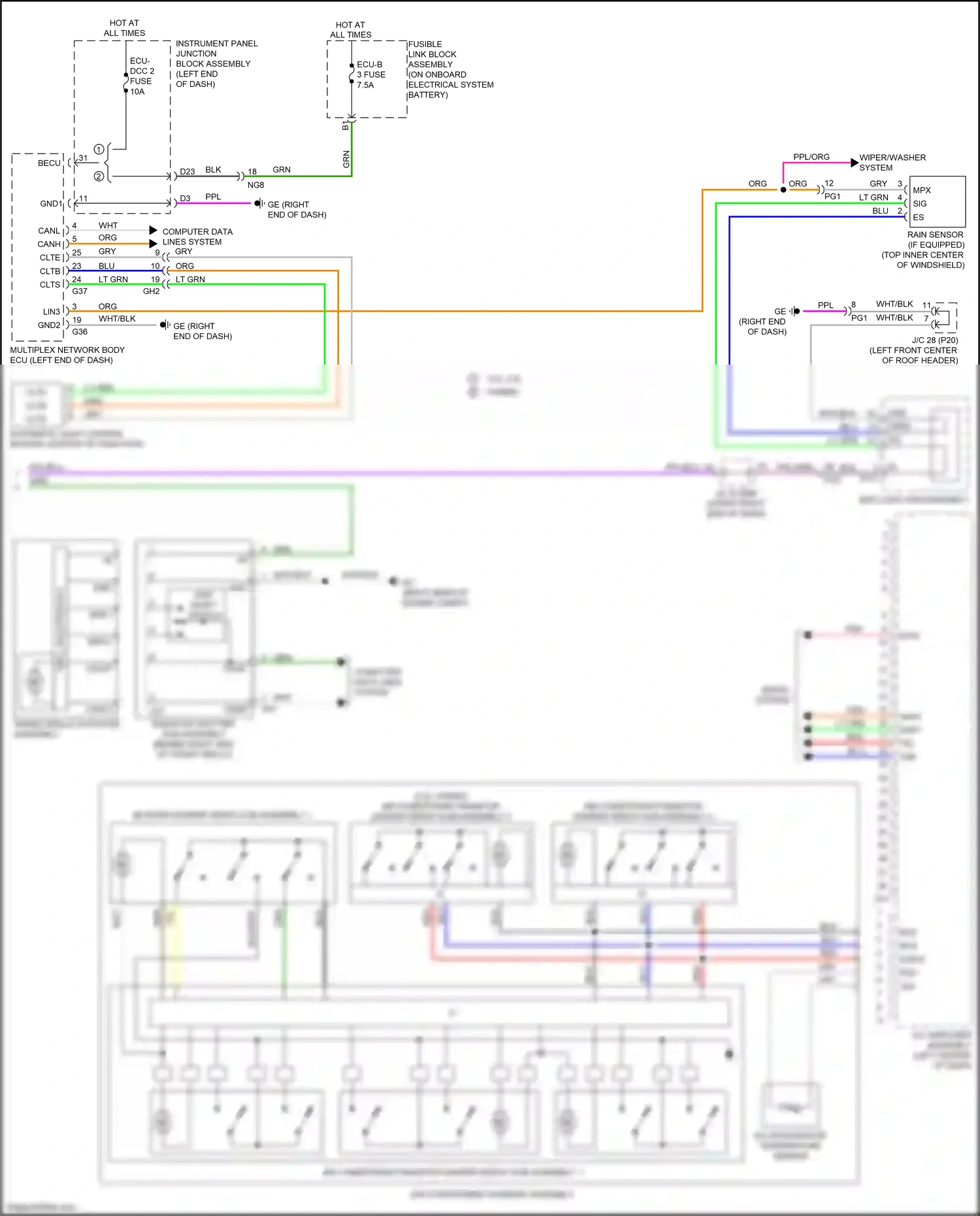Wiring diagram wht/blk for Lexus ES XV70 (2018-2021) (13 of 144)