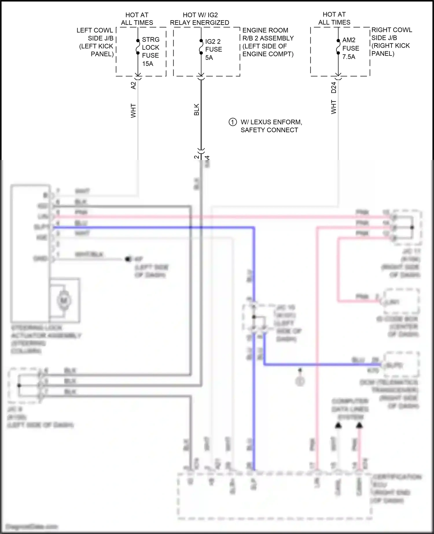 Lexus GS F I (2015-2020) id code box wiring diagram  (4 of 4)