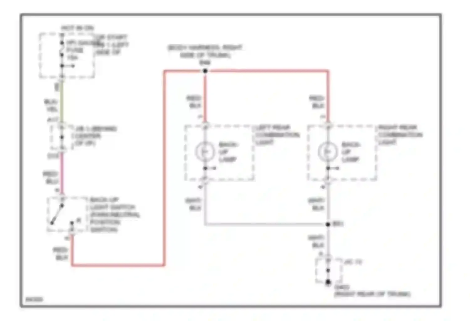 GS Lexus I (1993-1997): Back-up lamps circuit