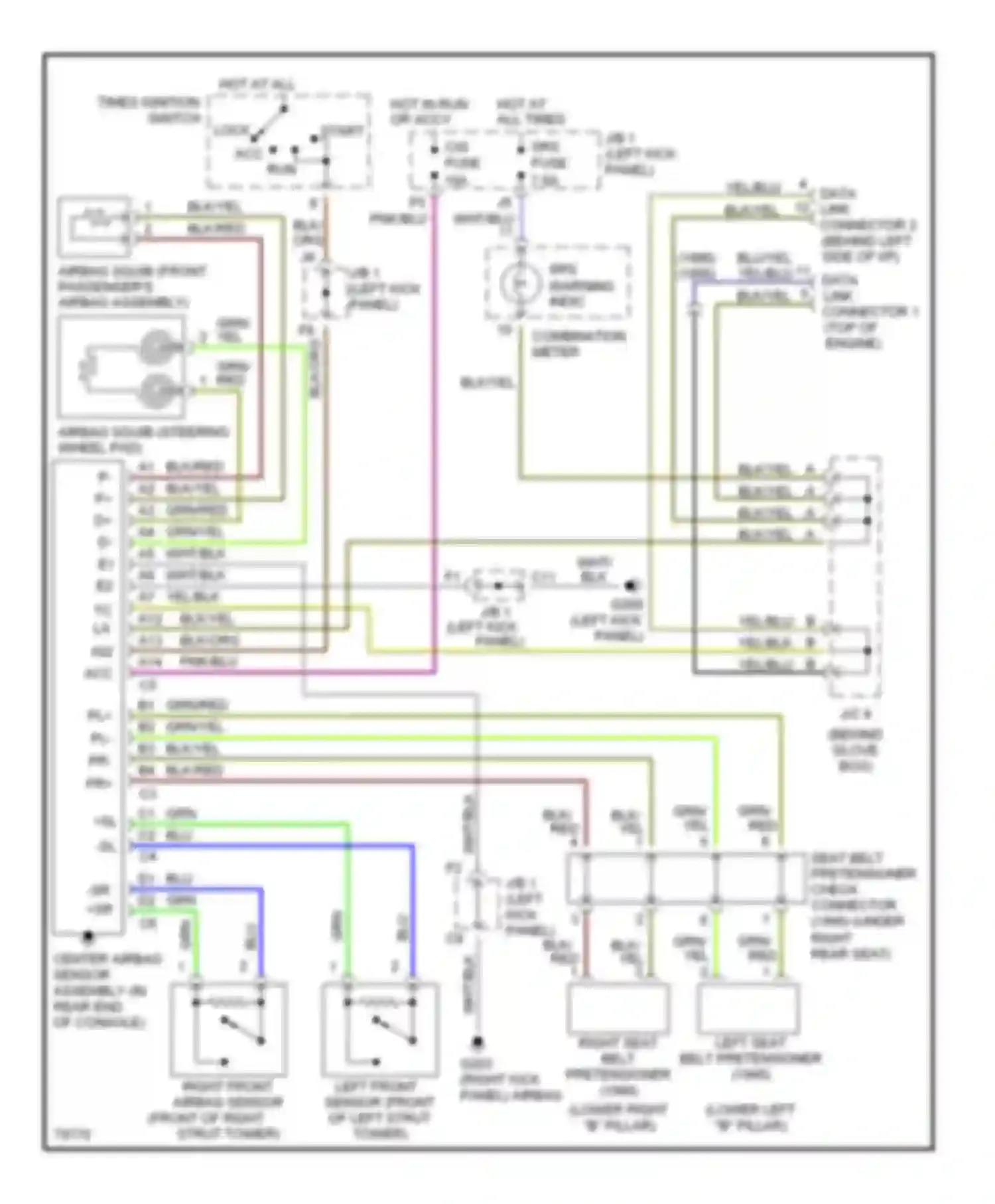 GS Lexus I (1993-1997): Supplemental restraint circuit
