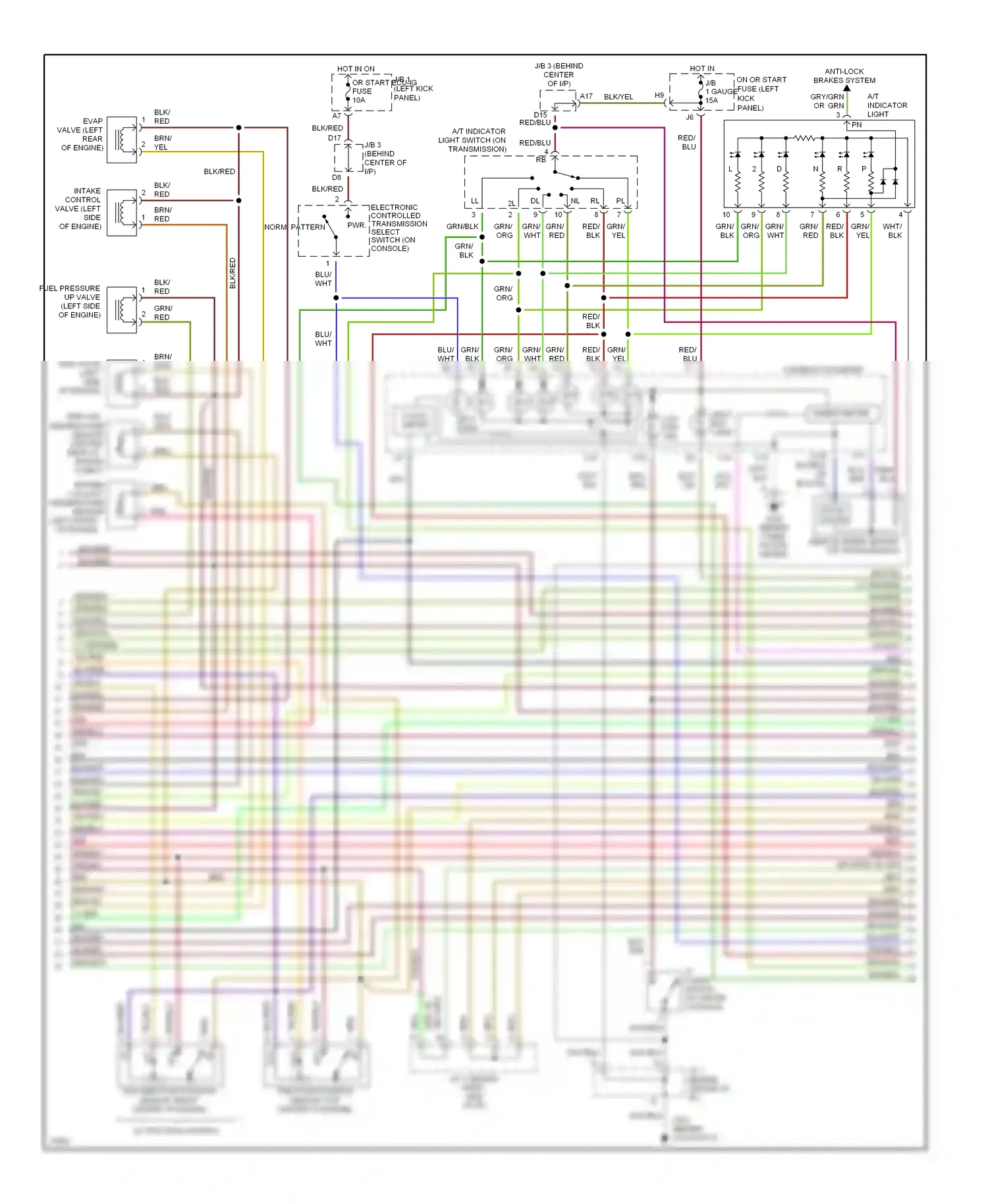 Wiring diagram a/t indicator light or for Lexus GS I (1993-1997) (1 of 1)