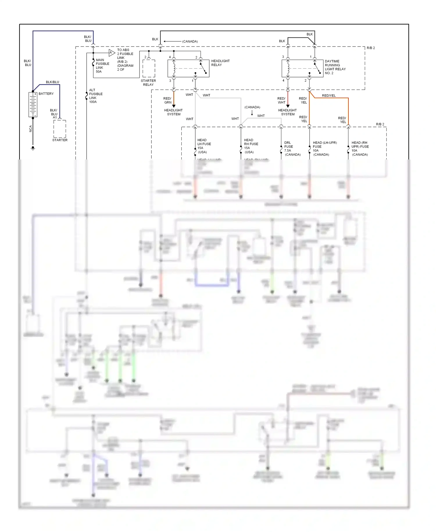 Wiring diagram blk/blu for Lexus GS I (1993-1997) (4 of 6)