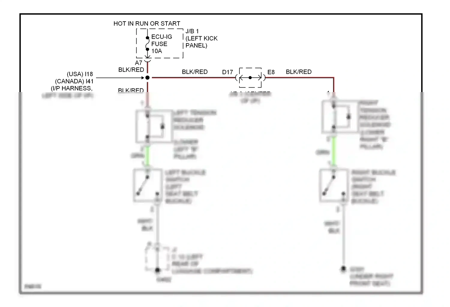 Wiring diagram blk/red for Lexus GS I (1993-1997) (11 of 29)