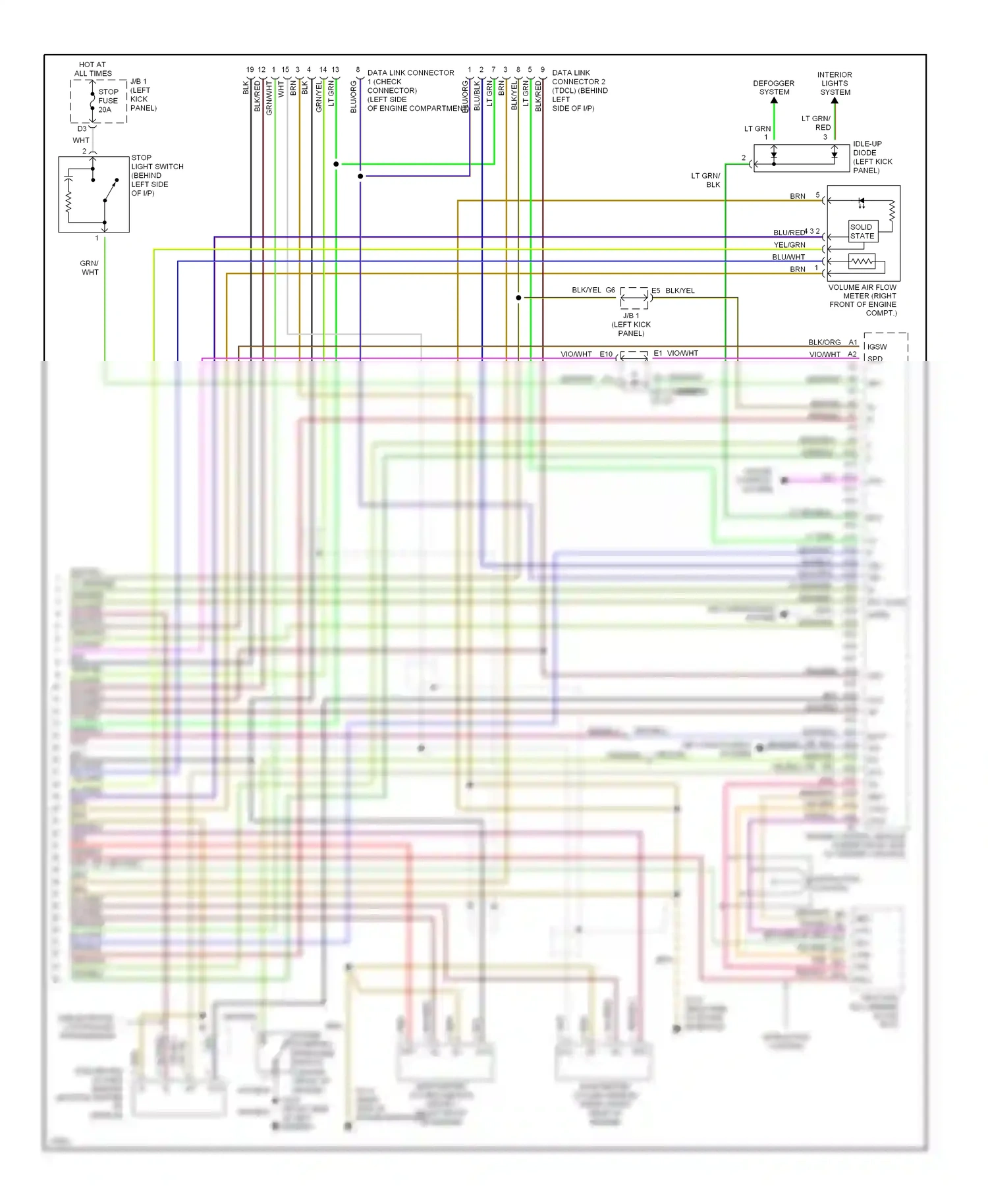 Wiring diagram blk/red for Lexus GS I (1993-1997) (20 of 29)