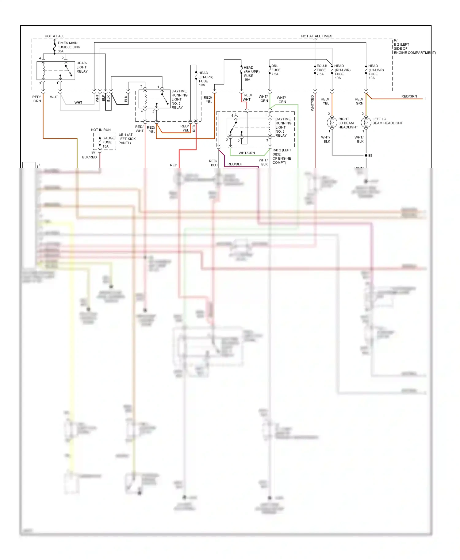 Wiring diagram blk/red for Lexus GS I (1993-1997) (12 of 29)