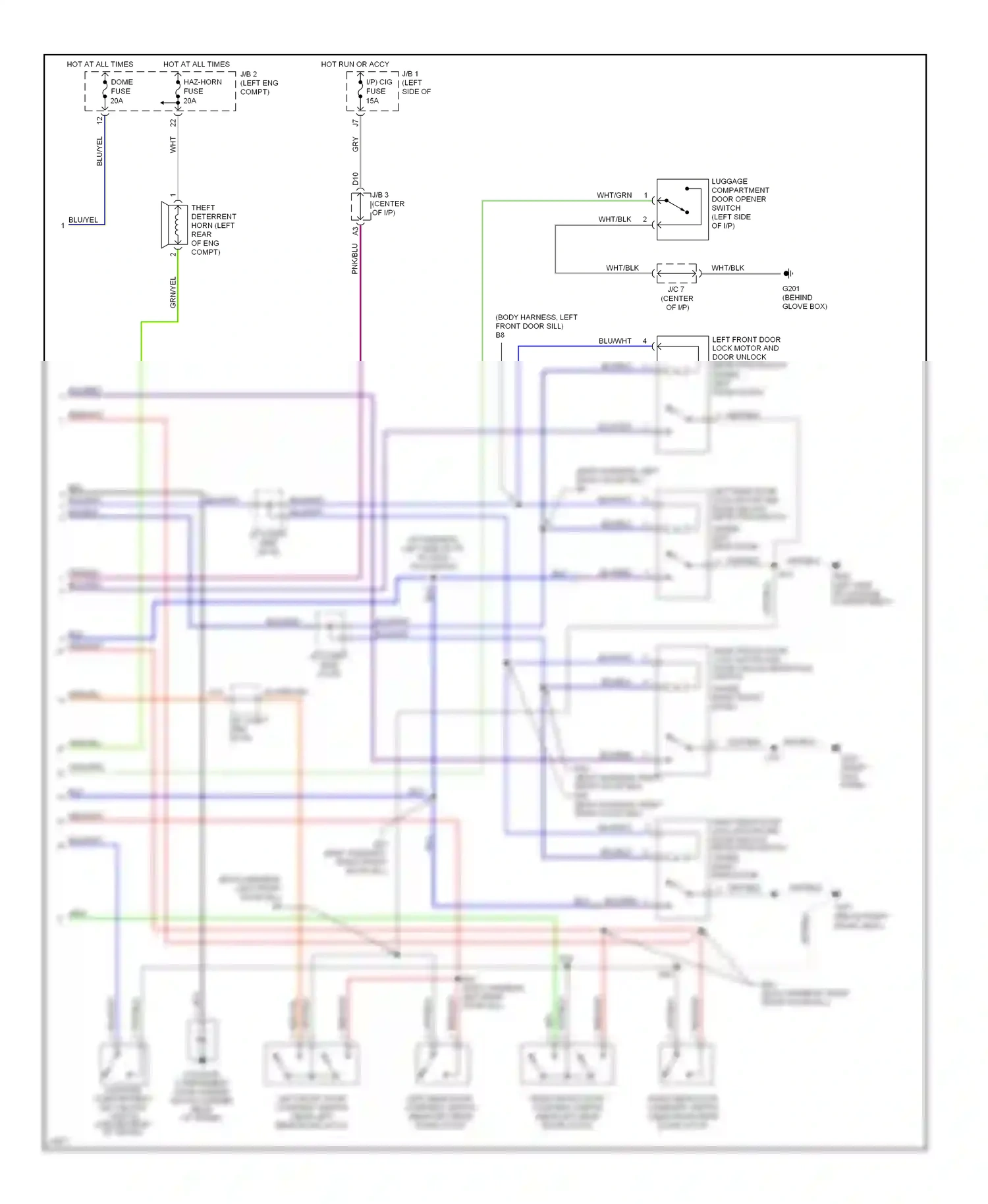 Wiring diagram blu for Lexus GS I (1993-1997) (8 of 40)
