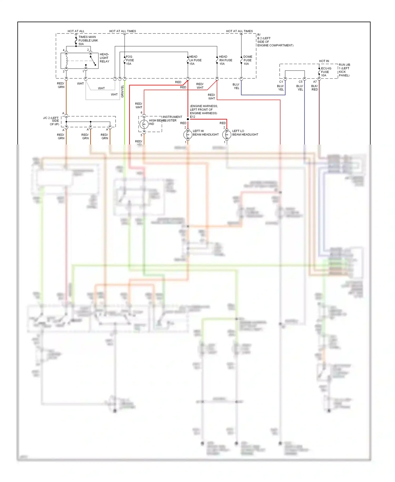 Wiring diagram blu for Lexus GS I (1993-1997) (17 of 40)