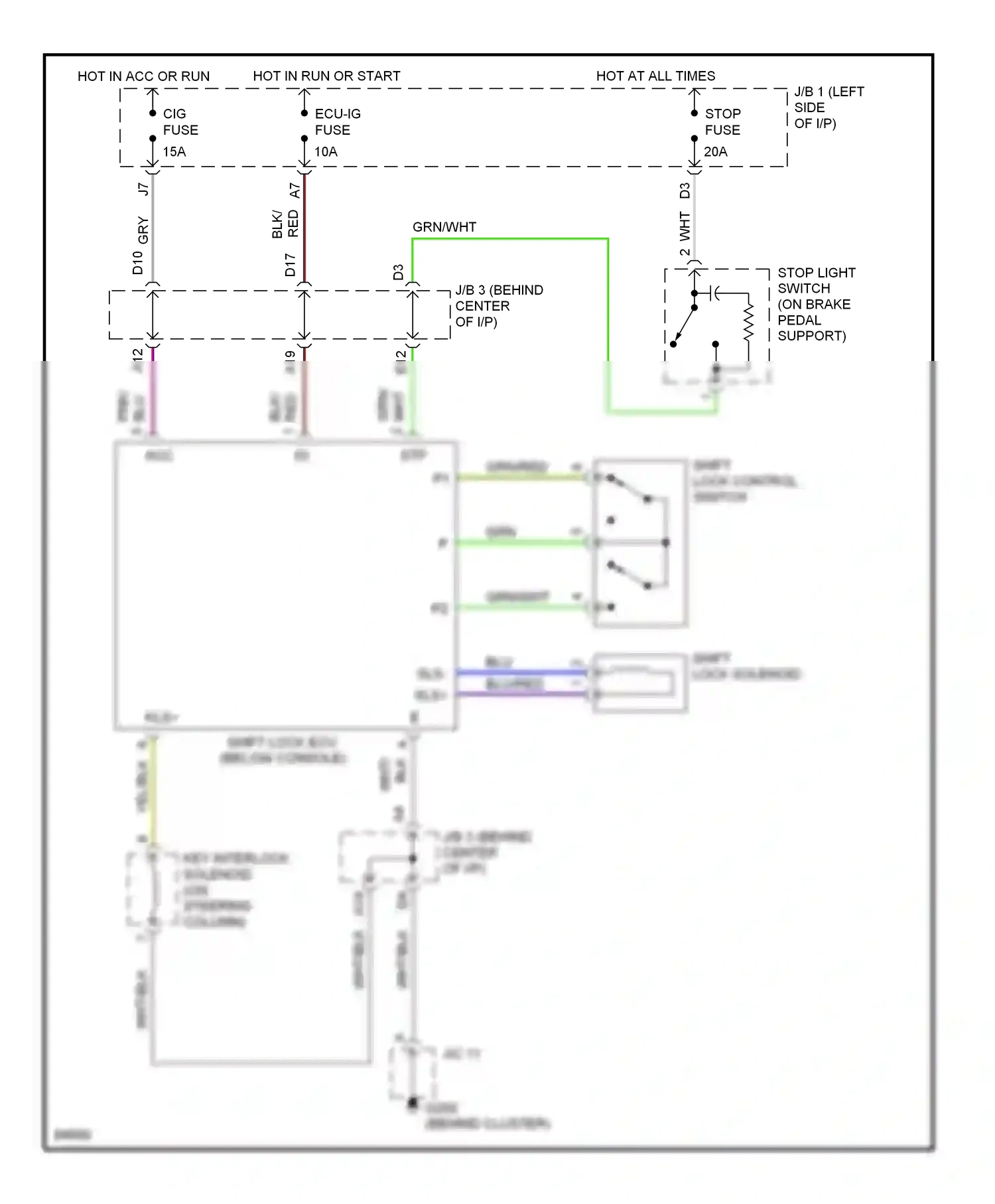 Wiring diagram blu/red for Lexus GS I (1993-1997) (18 of 19)