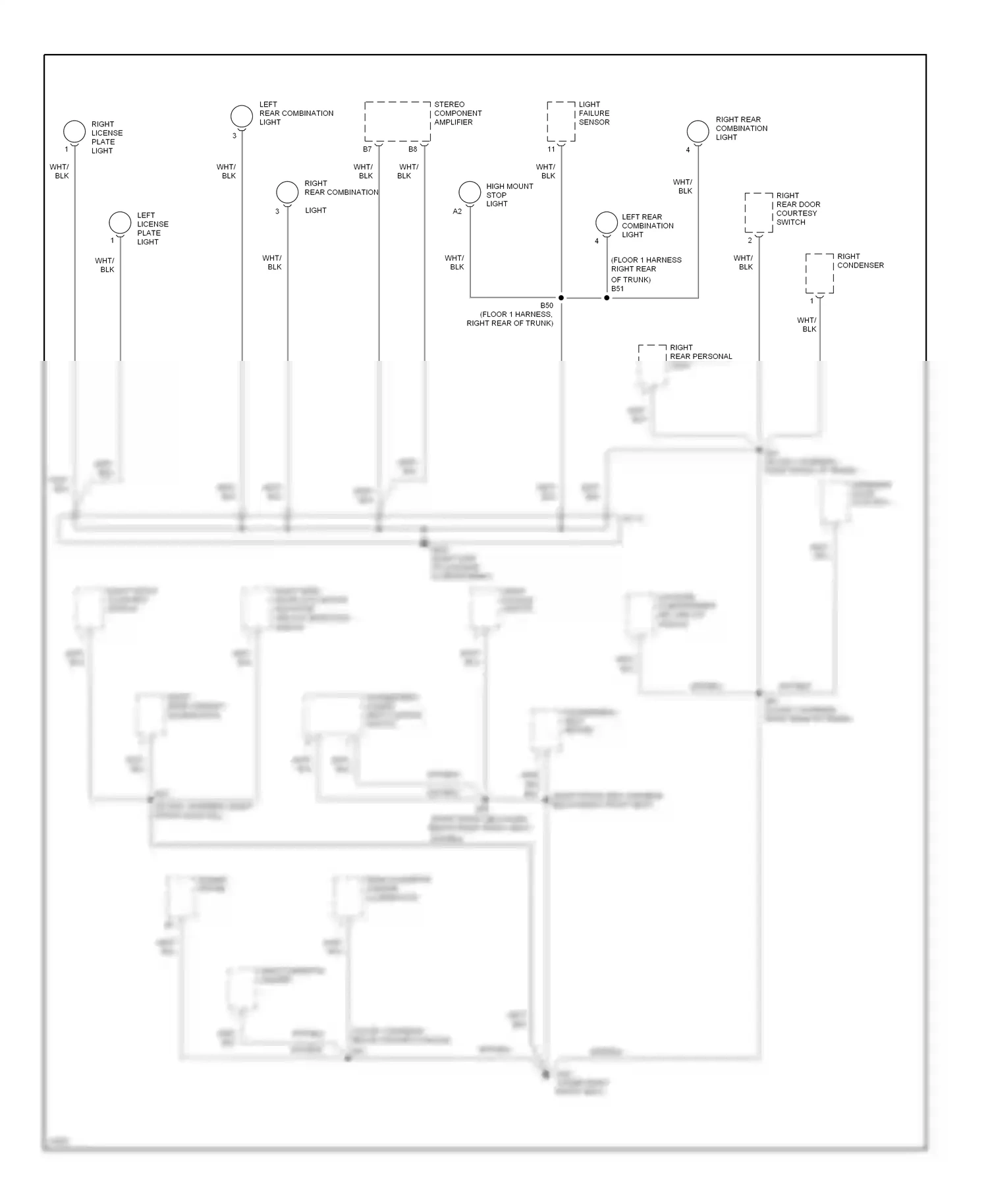 Wiring diagram high mount stop light for Lexus GS I (1993-1997) (2 of 2)