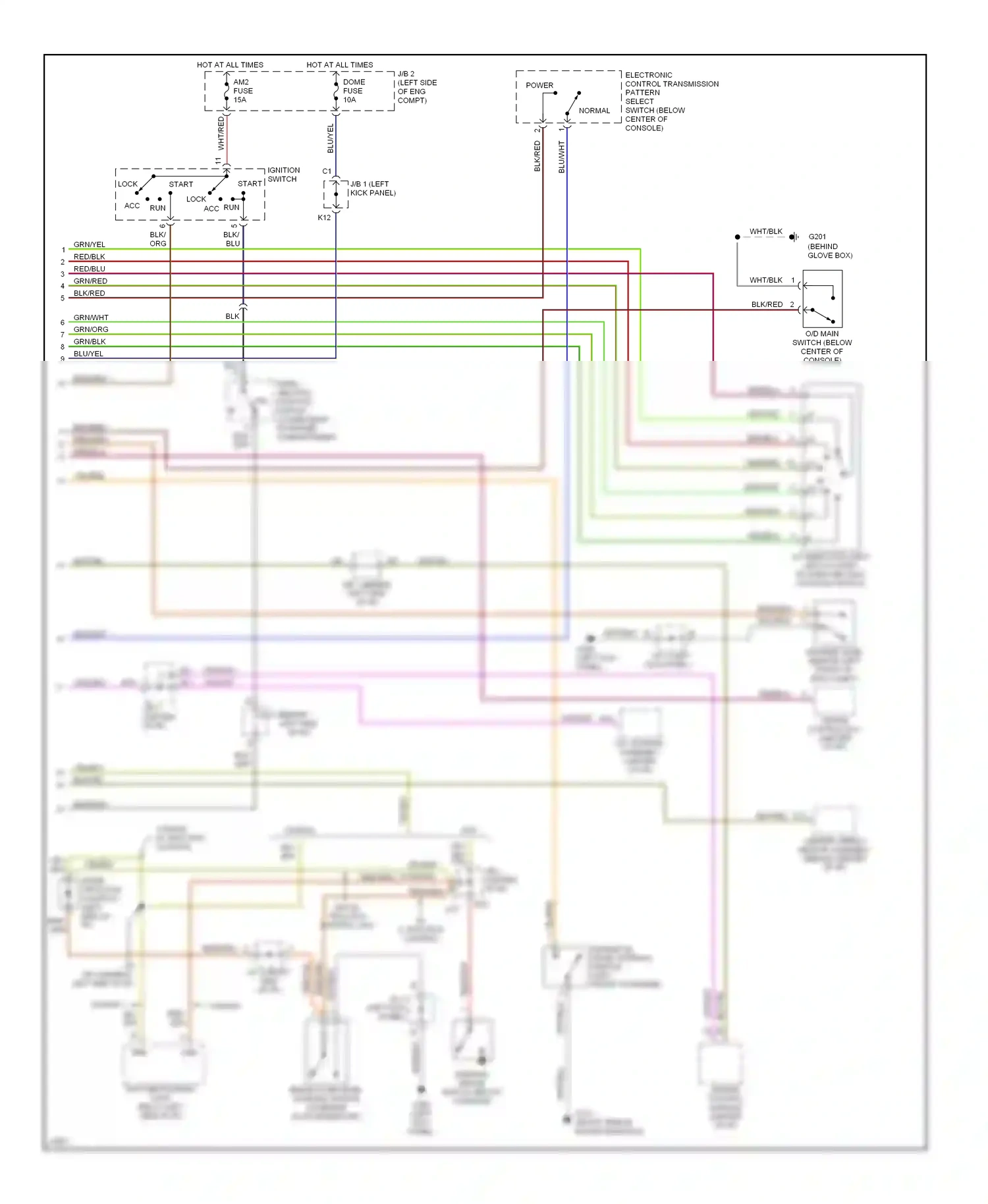 Wiring diagram ignition switch for Lexus GS I (1993-1997) (3 of 7)