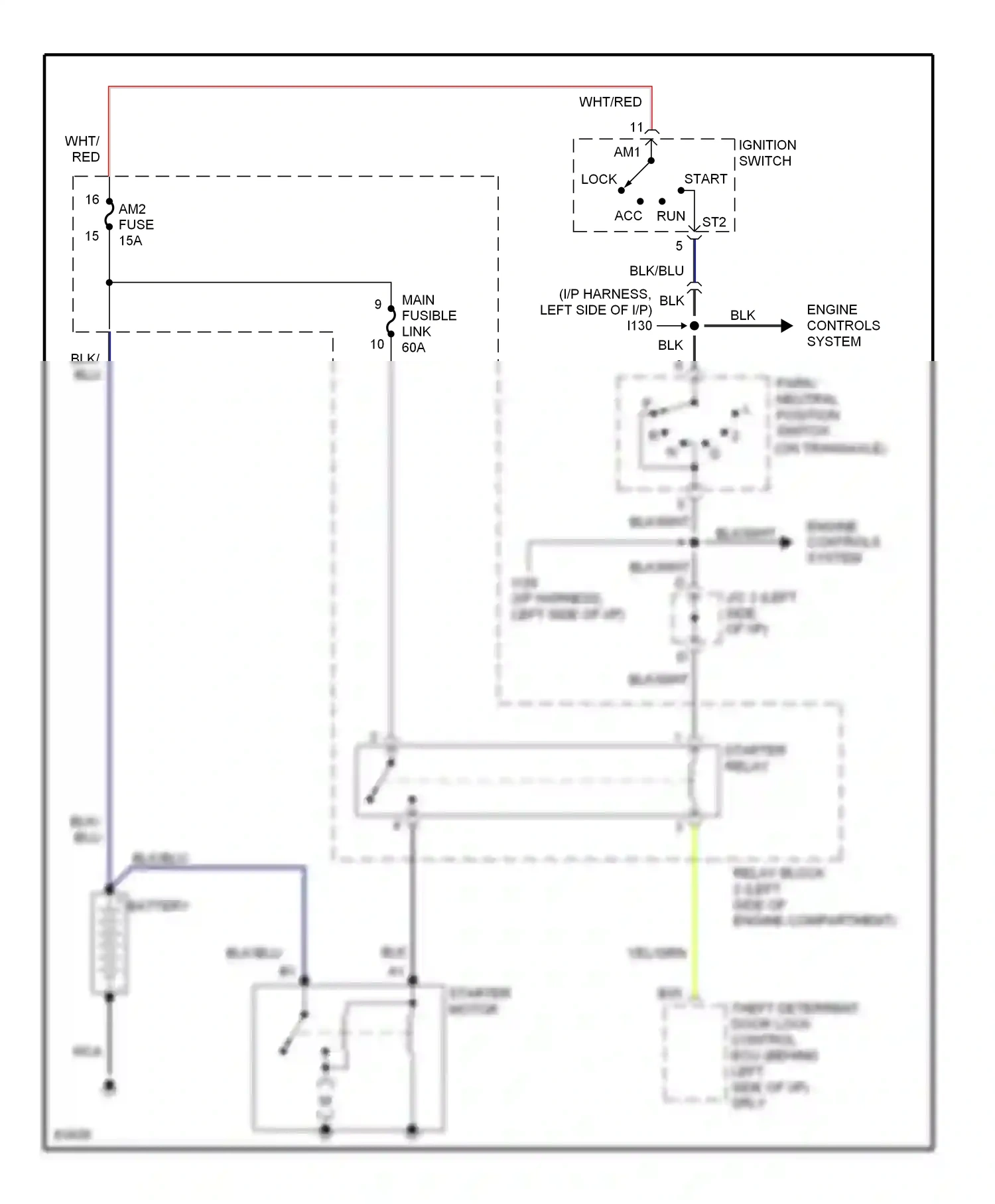 Lexus GS I (1993-1997) (on transaxle) wiring diagram  (1 of 1)