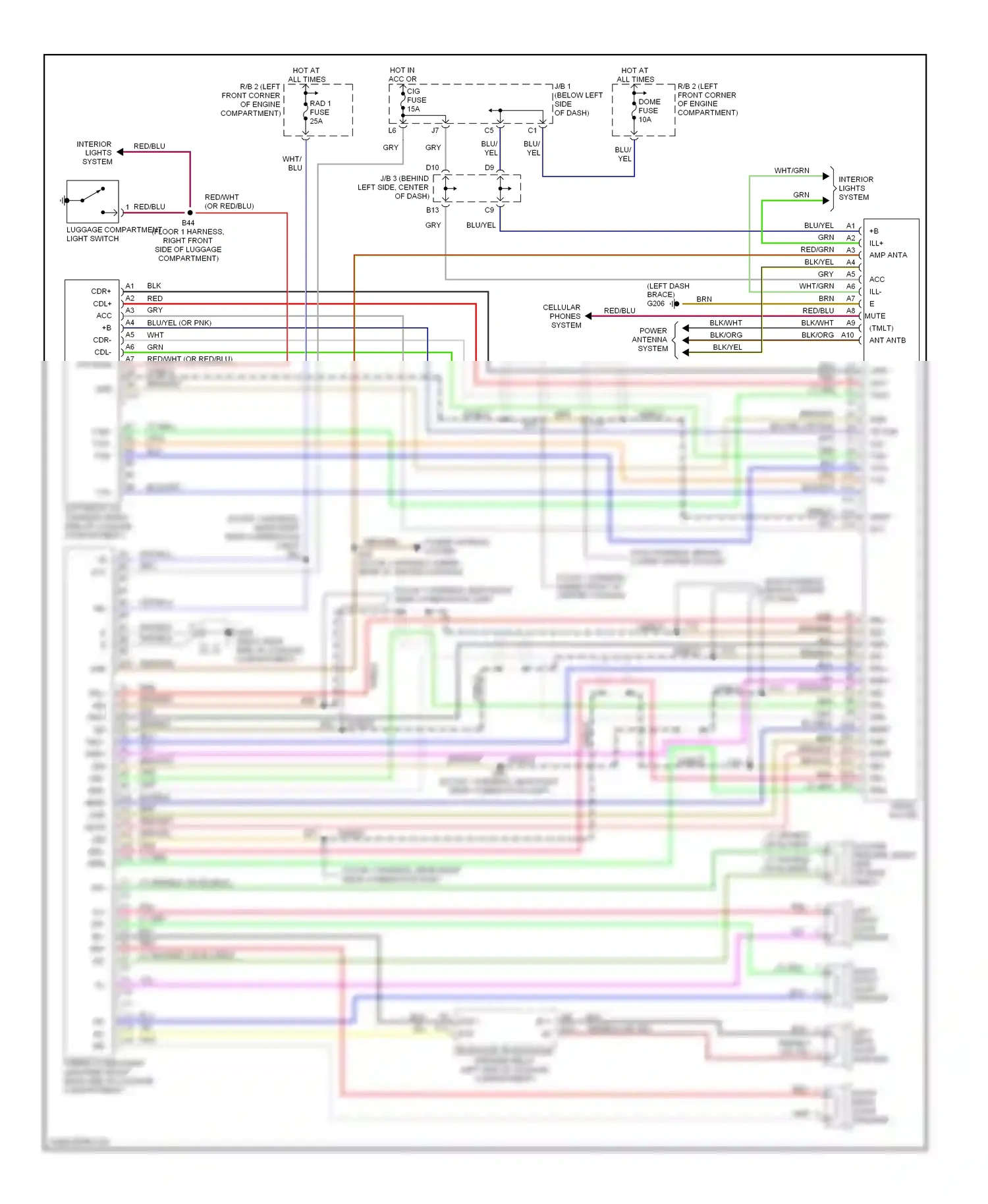 Wiring diagram red/blk for Lexus GS I (1993-1997) (16 of 17)