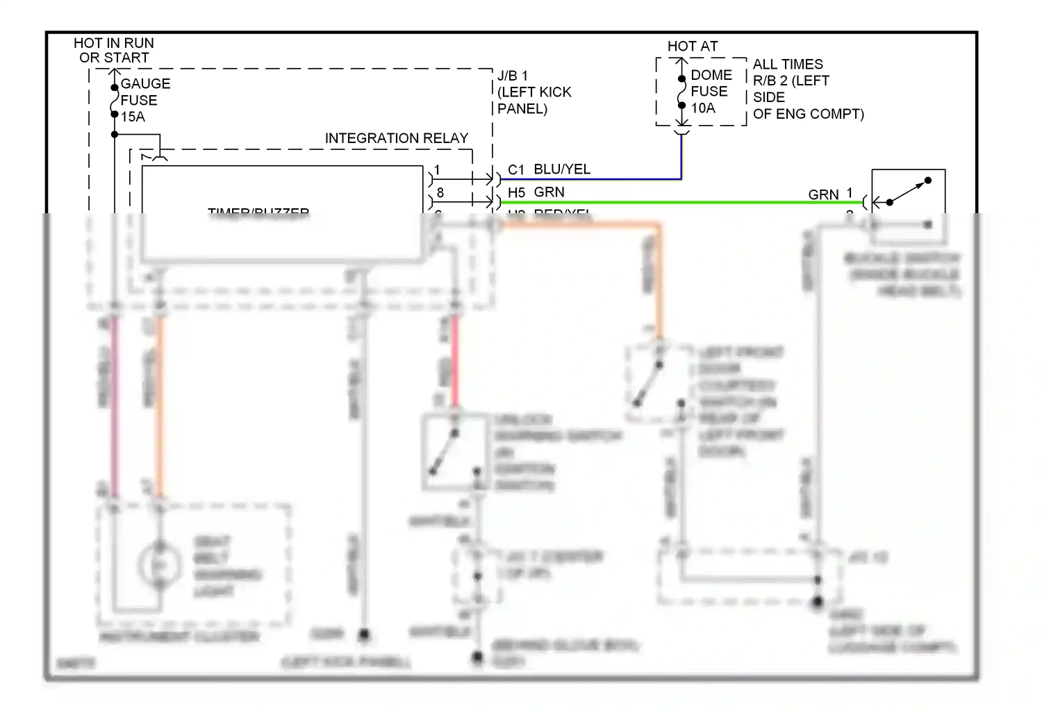 Wiring diagram red/blu for Lexus GS I (1993-1997) (22 of 22)