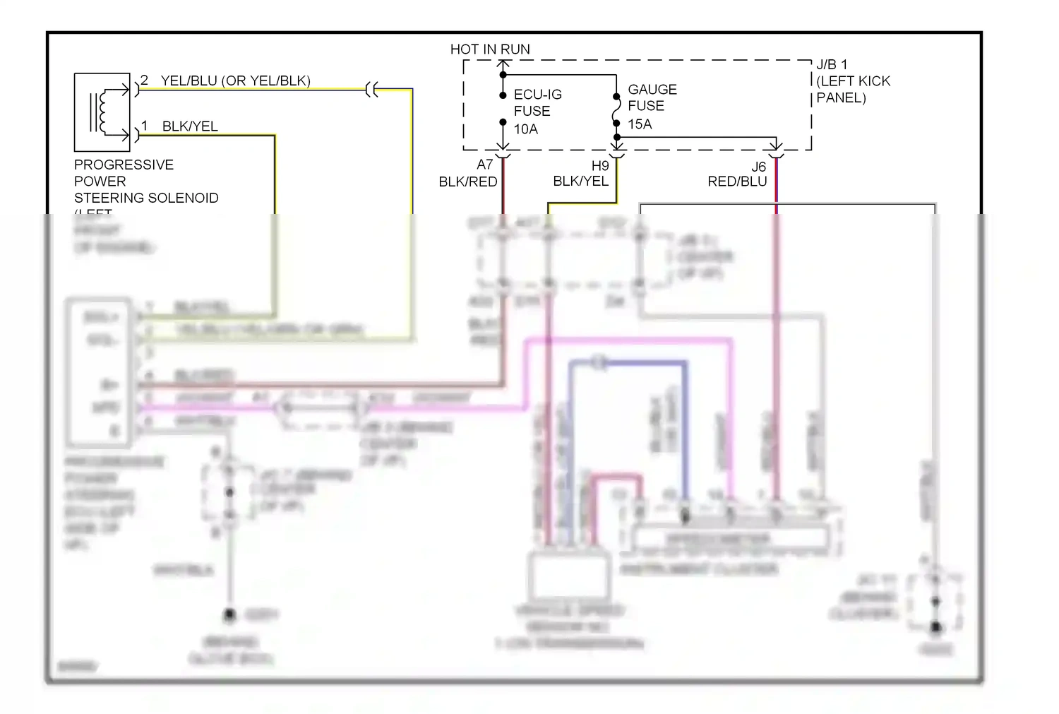 Wiring diagram red/blu for Lexus GS I (1993-1997) (7 of 22)