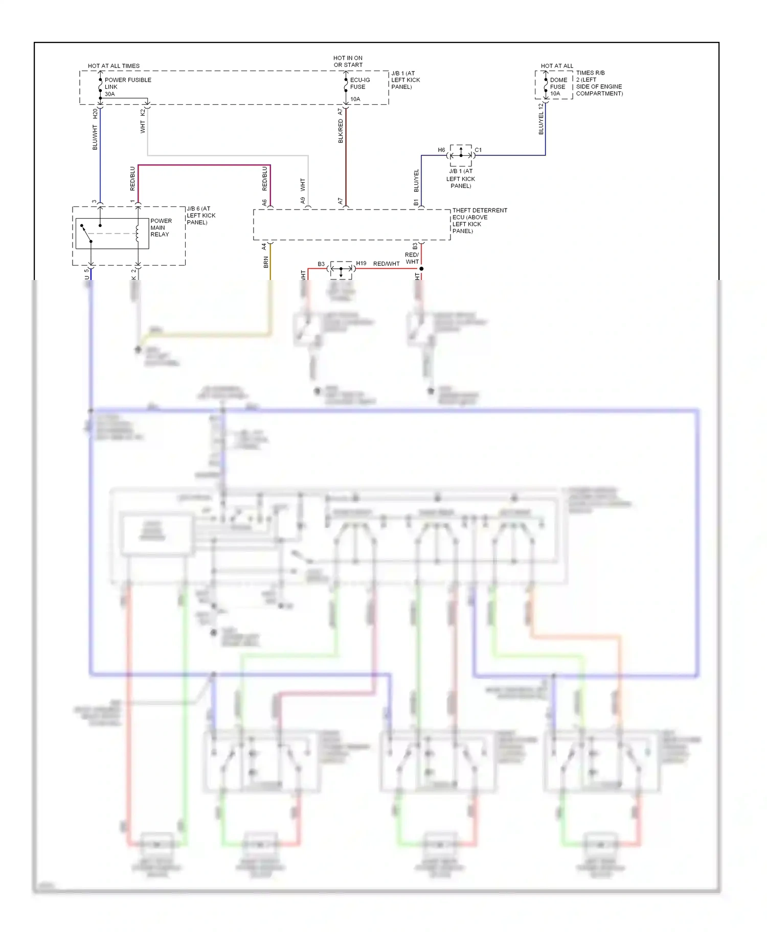 Wiring diagram right front for Lexus GS I (1993-1997) (1 of 1)