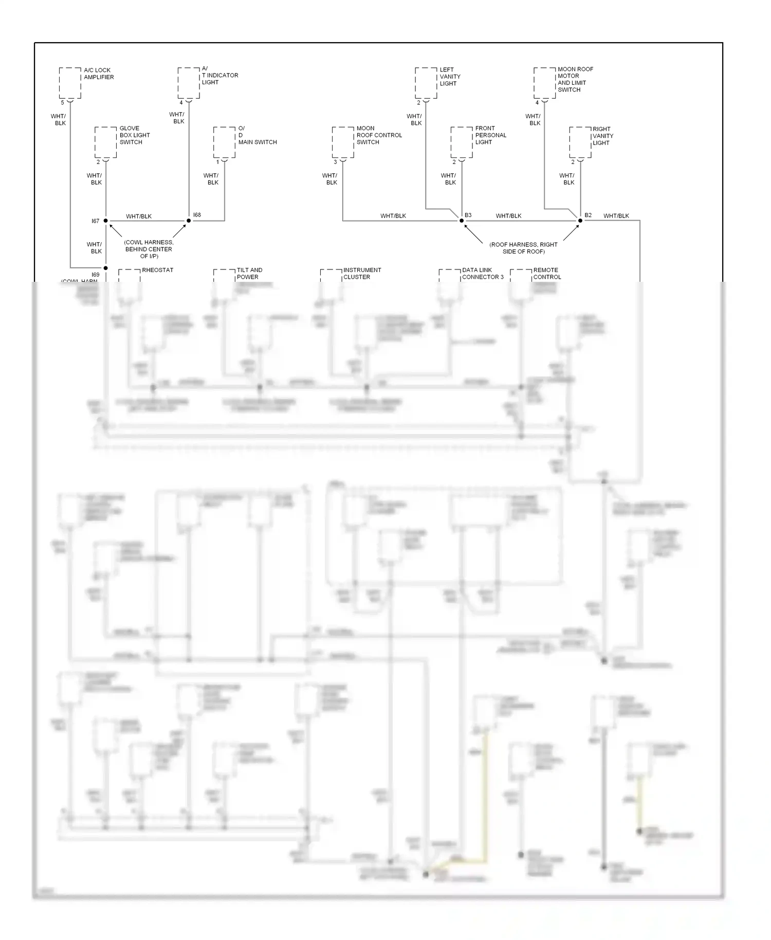 Wiring diagram right vanity light for Lexus GS I (1993-1997) (1 of 1)