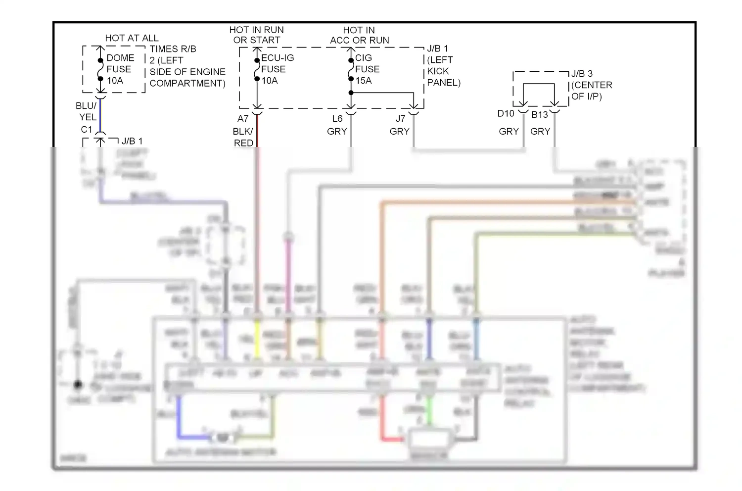 Lexus GS I (1993-1997) sensor wiring diagram  (1 of 1)