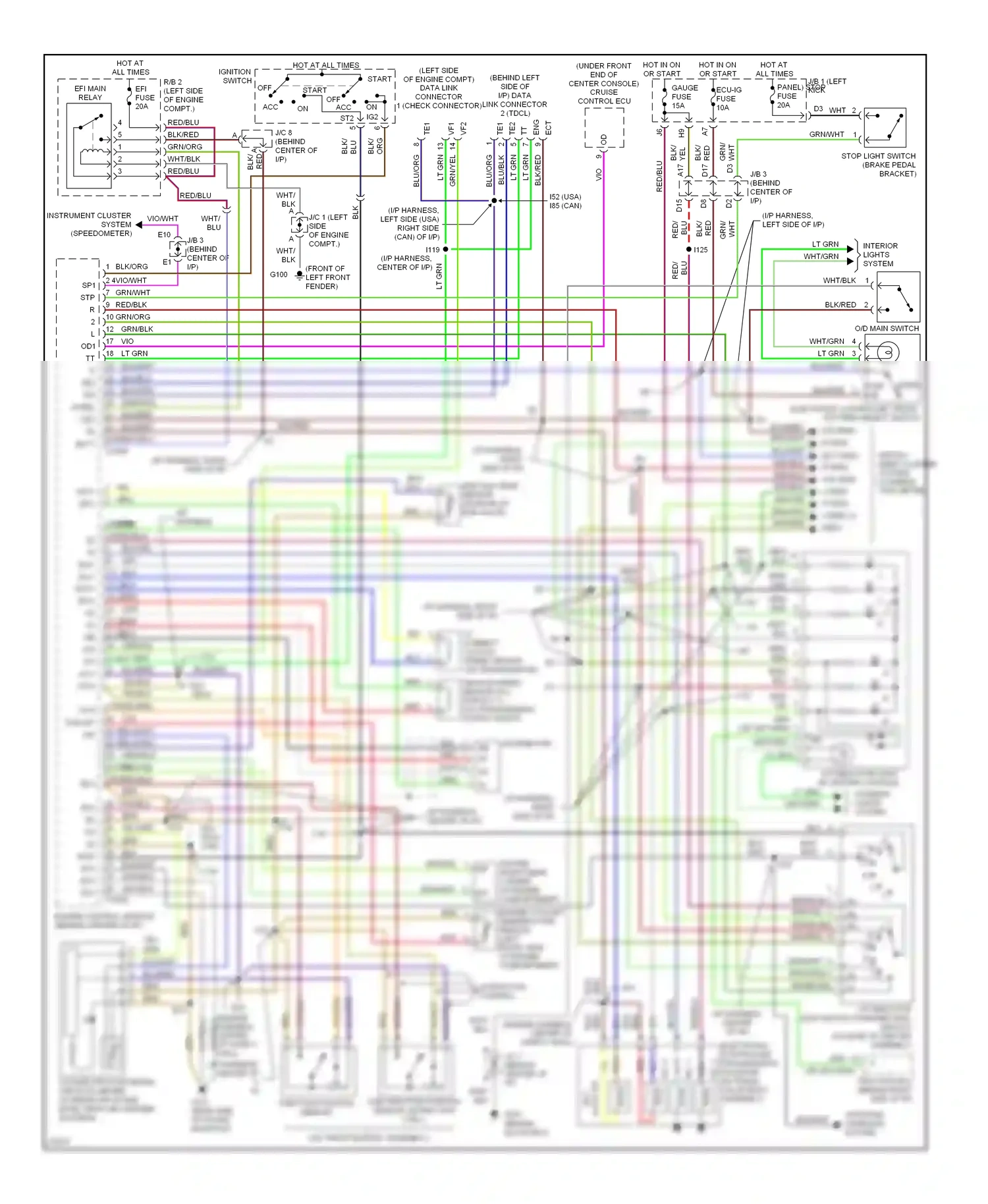 Wiring diagram vio for Lexus GS I (1993-1997) (8 of 10)