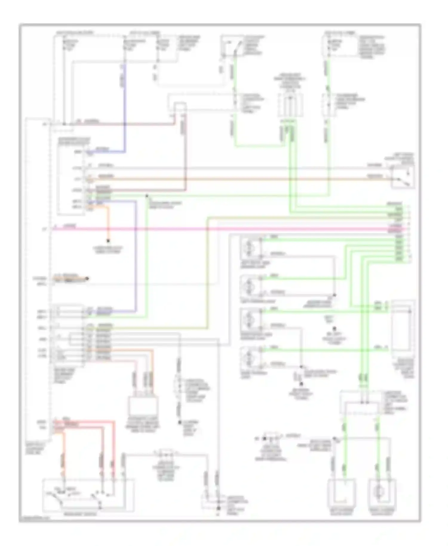 GS Lexus II facelift (2000-2004): Exterior lamps circuit (1 of 2)