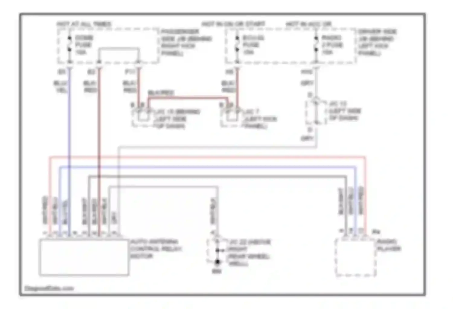 GS Lexus II facelift (2000-2004): Power antenna circuit