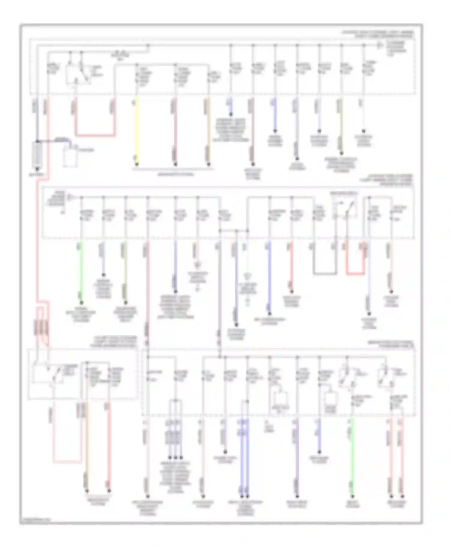 GS Lexus II facelift (2000-2004): Power distribution circuit (1 of 2)