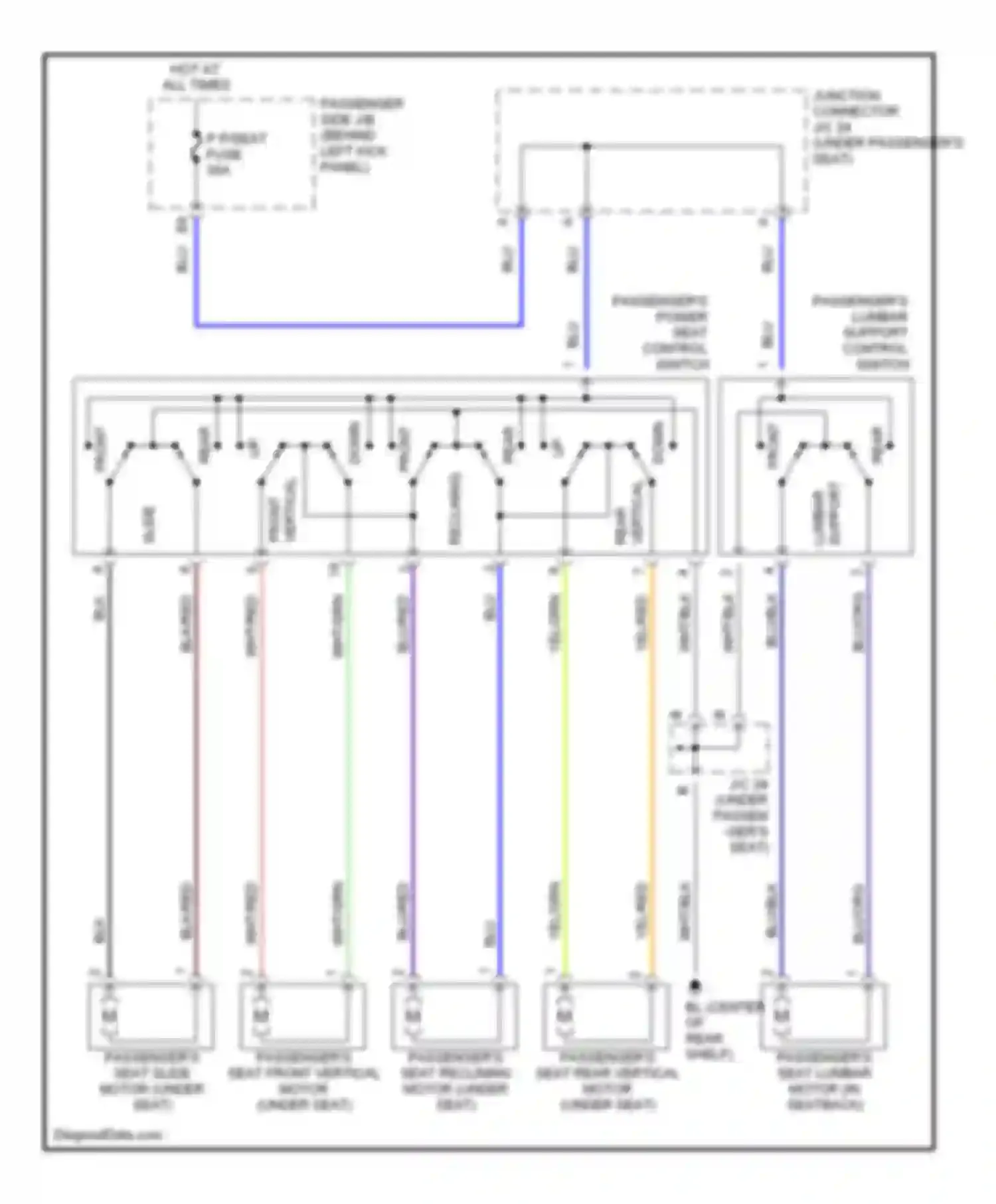 GS Lexus II facelift (2000-2004): Passenger seat circuit
