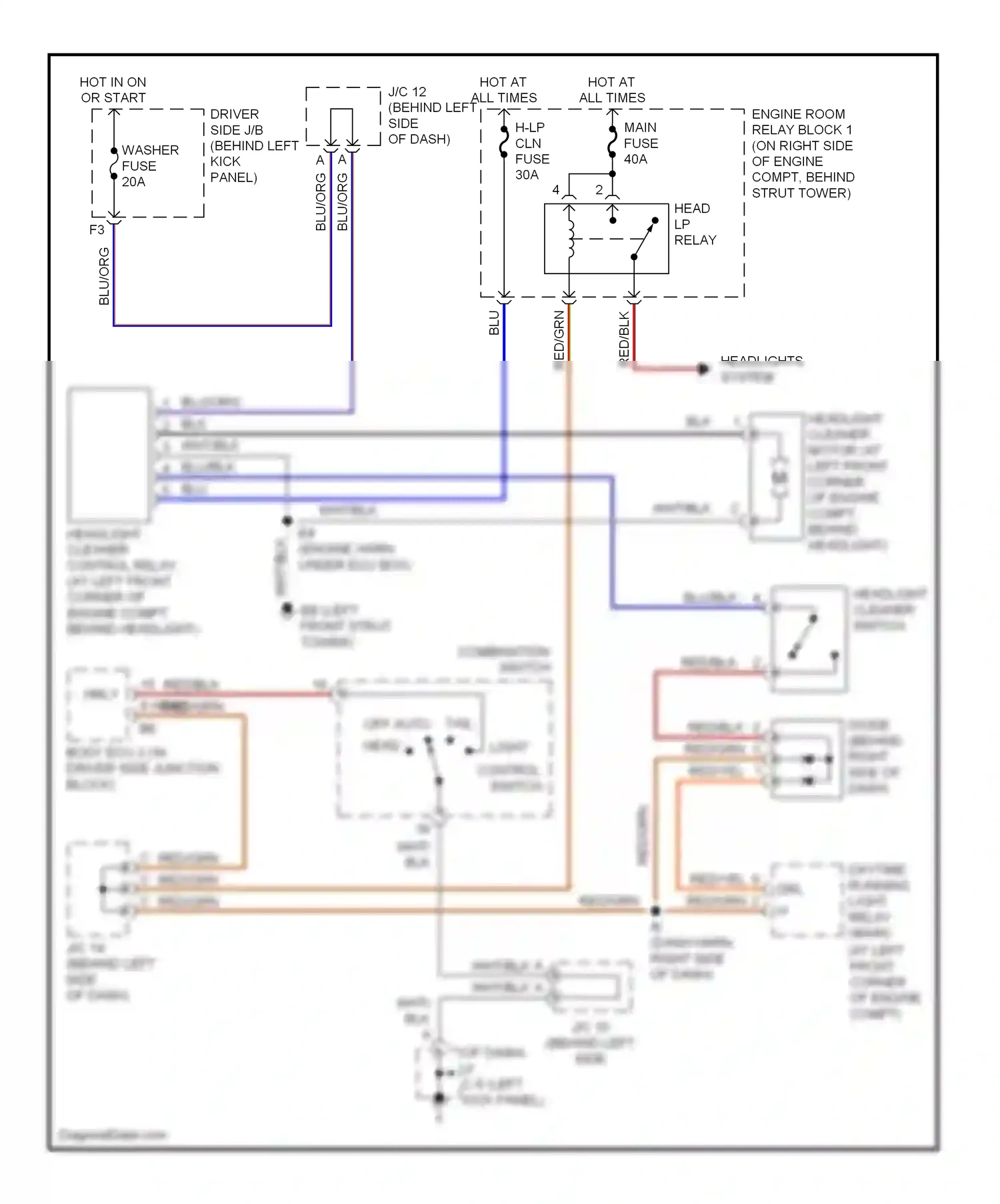 Wiring diagram 9 2 drl for Lexus GS II facelift (2000-2004) (1 of 1)