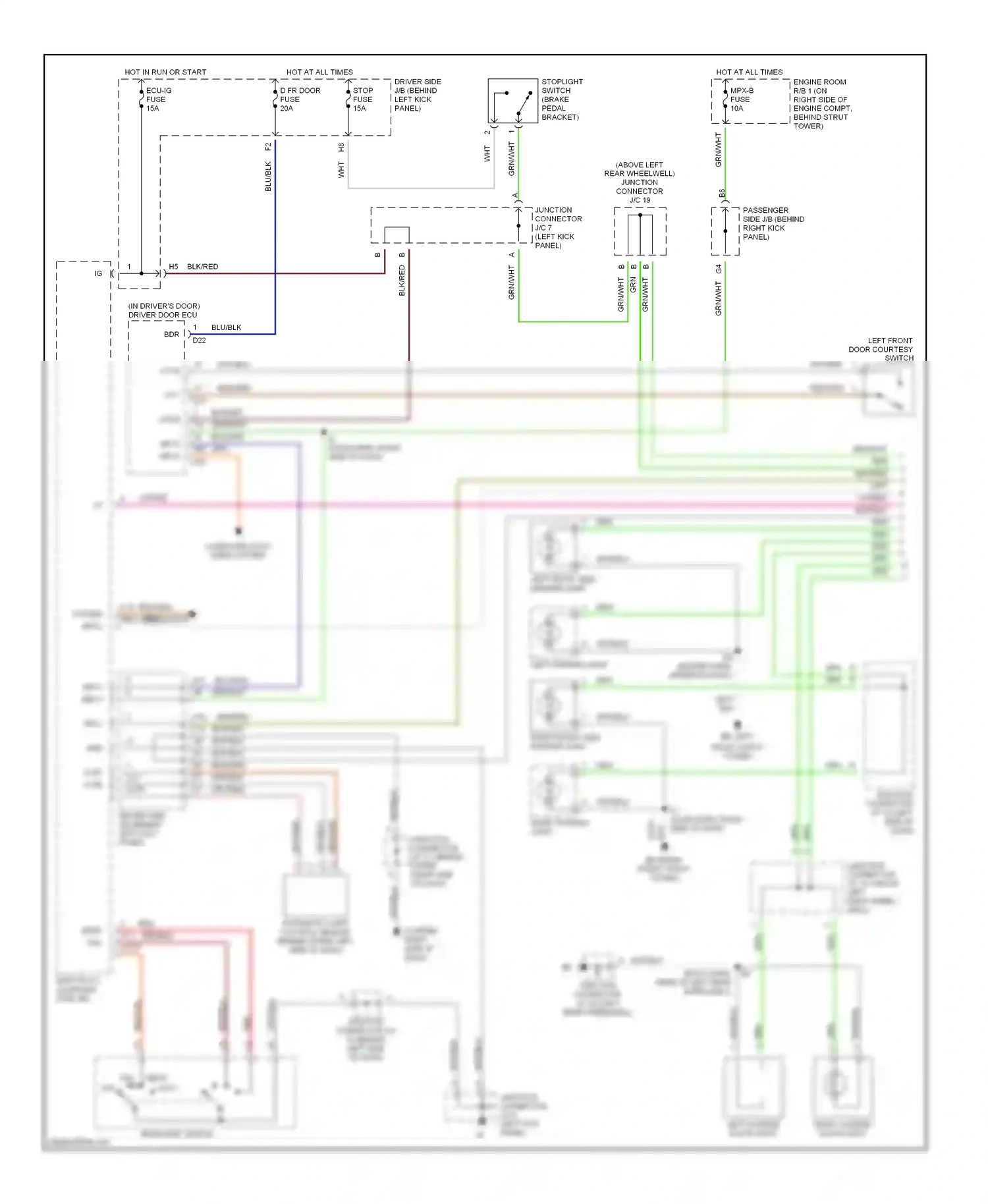 Lexus GS II facelift (2000-2004) automatic light control sensor (behind upper left side of dash) wiring diagram  (1 of 3)