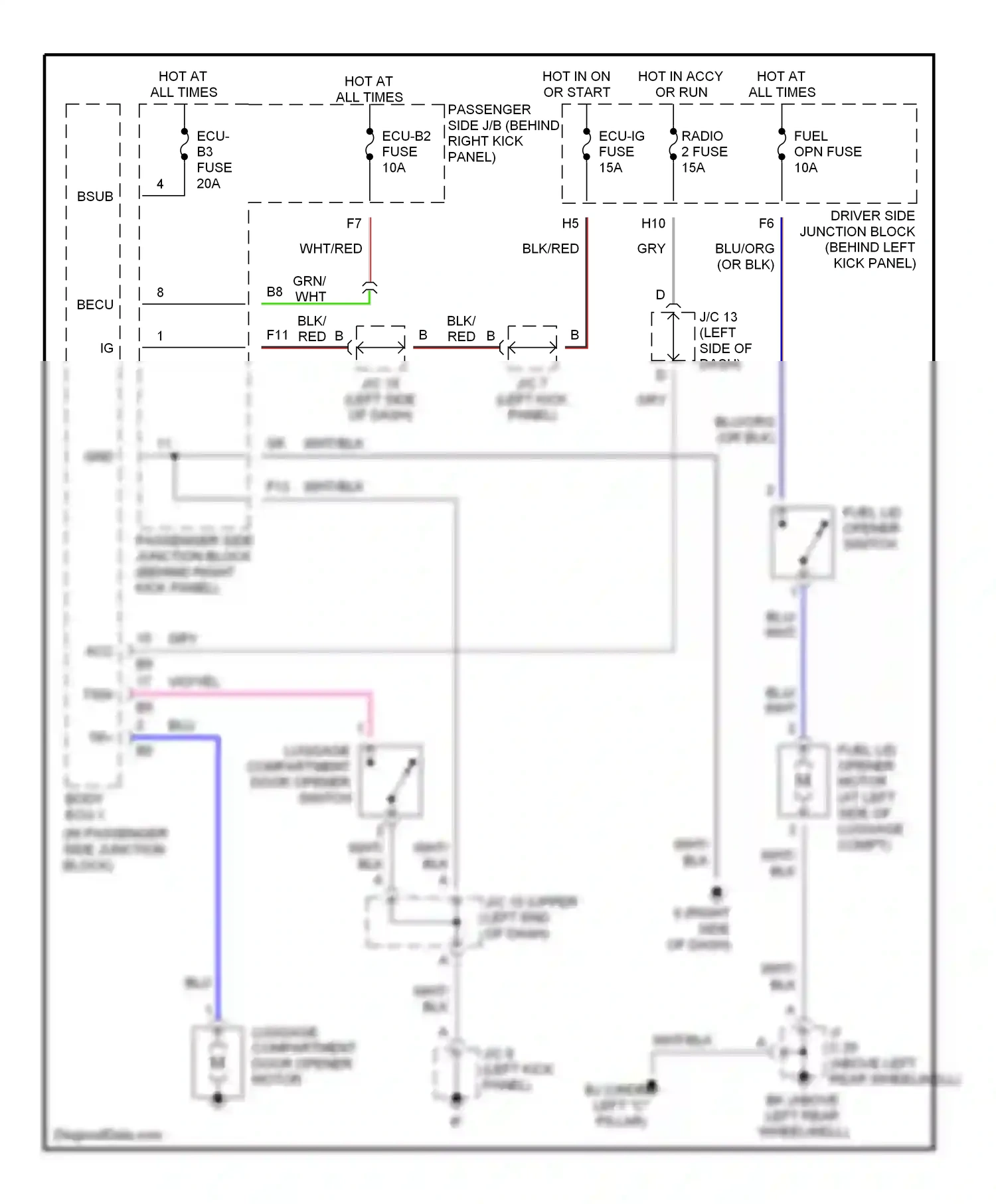 Wiring diagram blk for Lexus GS II facelift (2000-2004) (45 of 52)