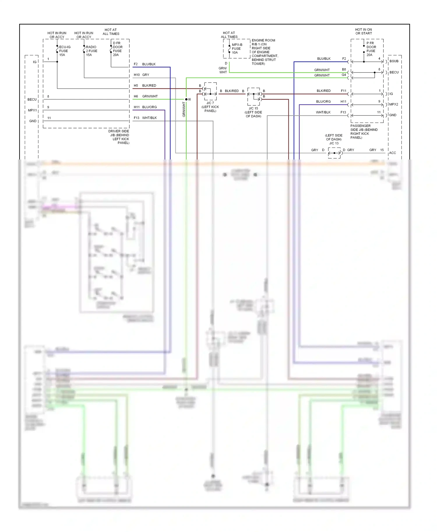 Wiring diagram blk/red for Lexus GS II facelift (2000-2004) (40 of 52)