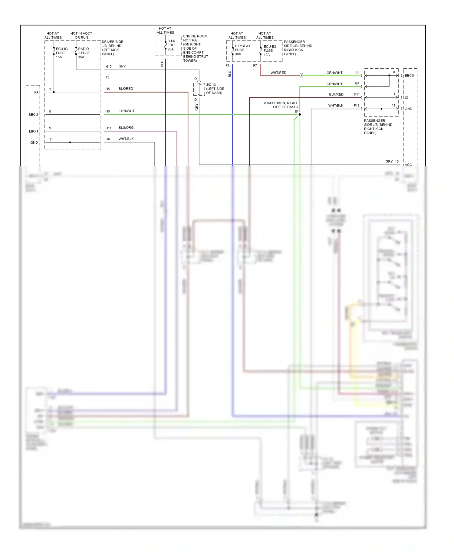 Wiring diagram blk/red for Lexus GS II facelift (2000-2004) (14 of 52)