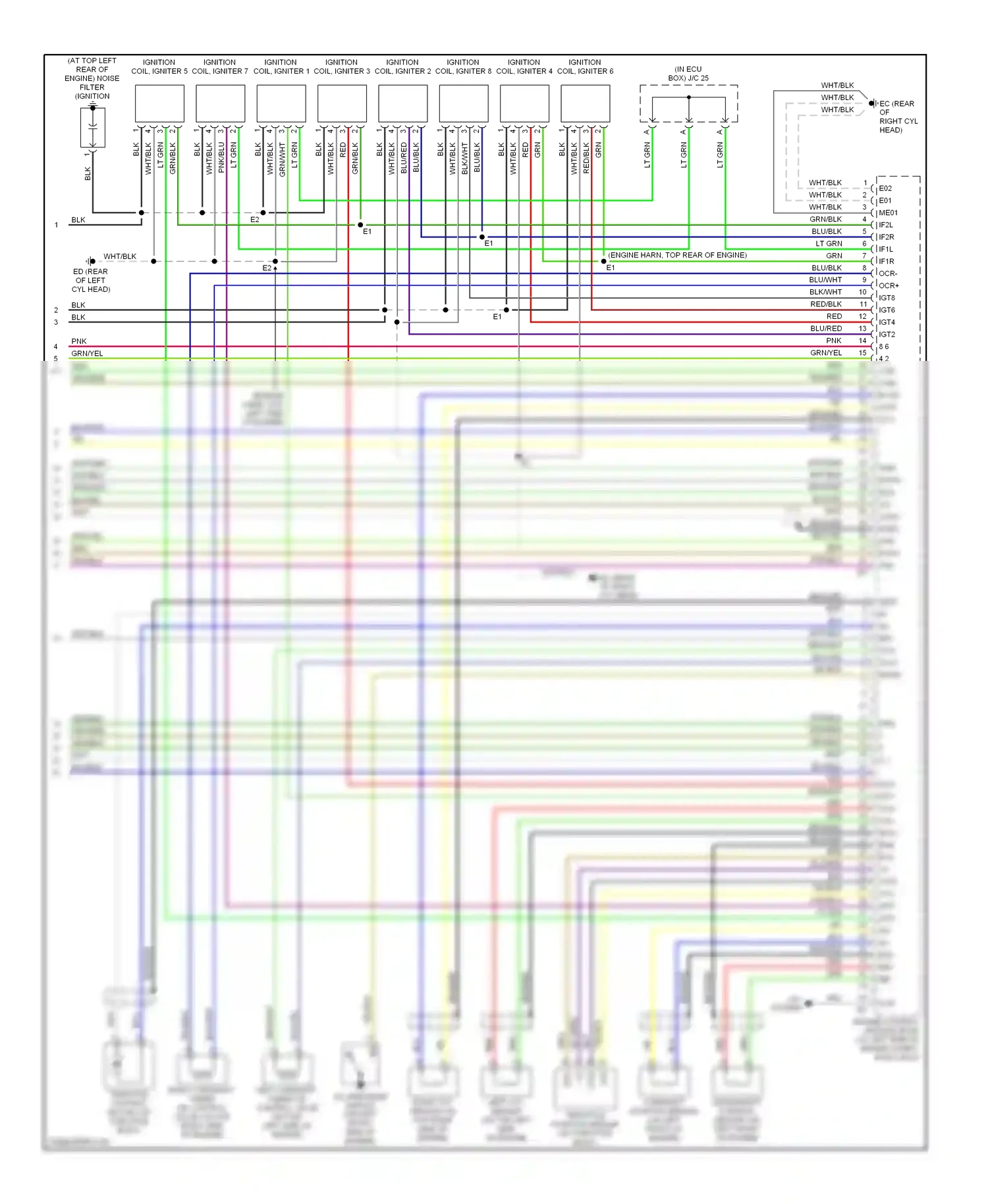 Wiring diagram blk/yel for Lexus GS II facelift (2000-2004) (22 of 22)