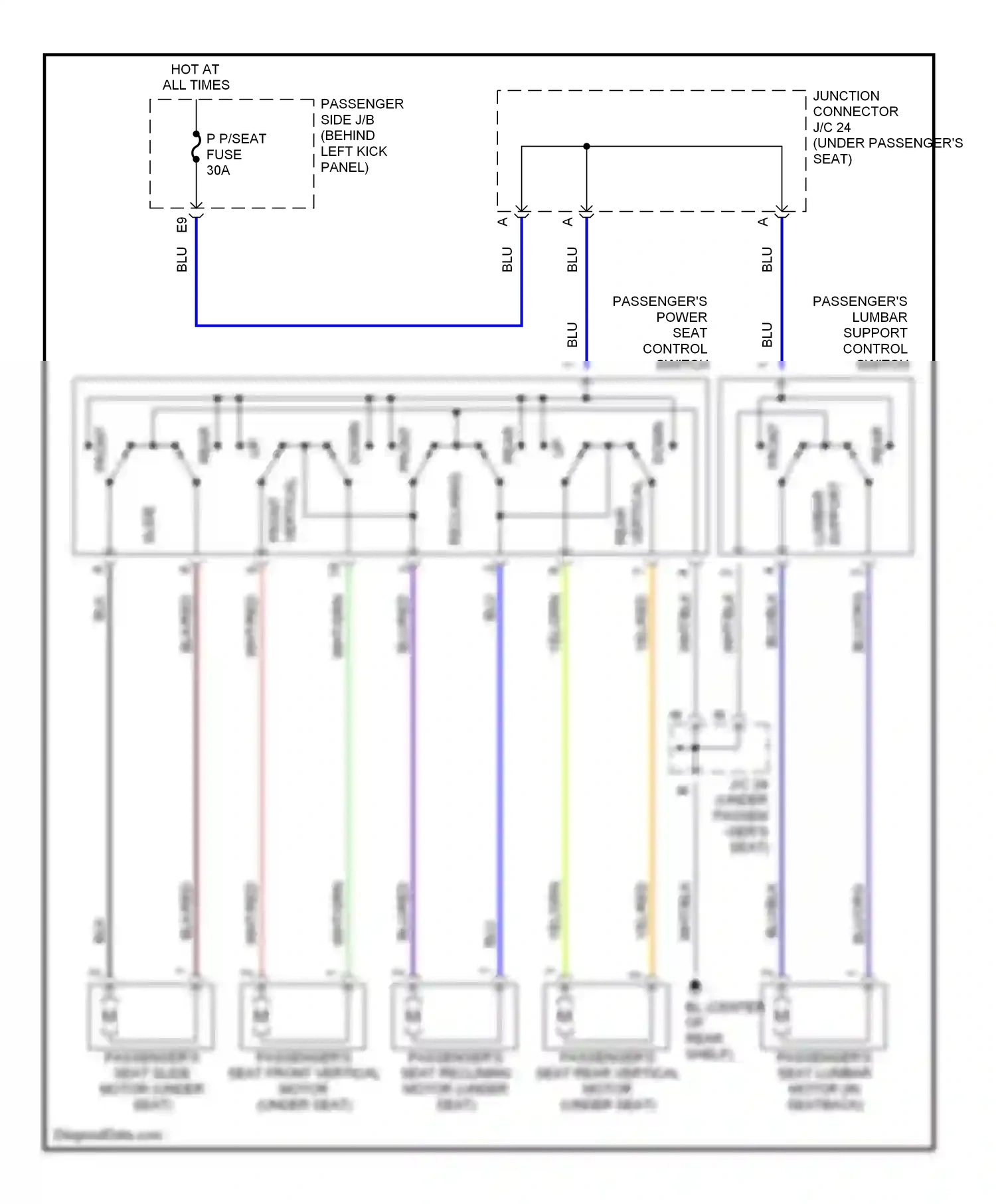 Wiring diagram blu/blk for Lexus GS II facelift (2000-2004) (24 of 40)
